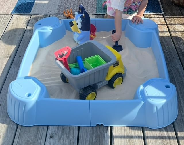 Little Tikes Bluey Beach Day Sand Box with 6 Accessories, Bluey Active Play, for Boys and Girls Ages 1-6 Years customer photo 2