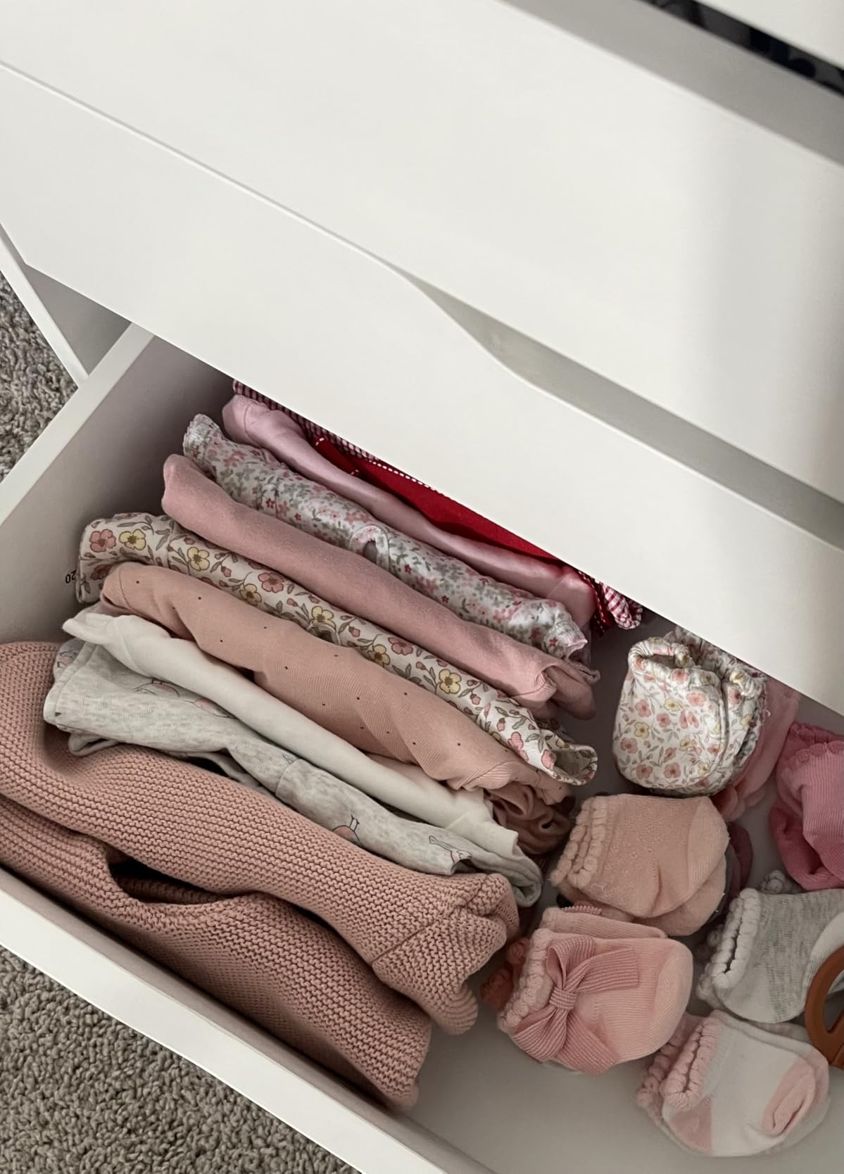 Pipleo Baby Changing Table Dresser with 3 Drawers and 3 Storage Shelves, Can be Used as a Baby Dresser with Changing Table Top, a Baby Changing Station, a Wood Diaper Changing Station (White) customer photo 2