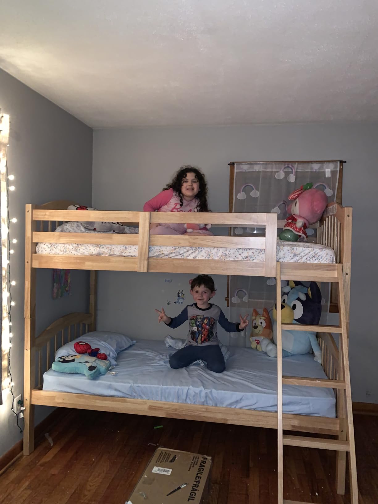 Storkcraft Long Horn Twin-Over-Twin Bunk Bed (Natural) - GREENGUARD Gold Certified, Converts to 2 Individual Twin beds customer photo 1