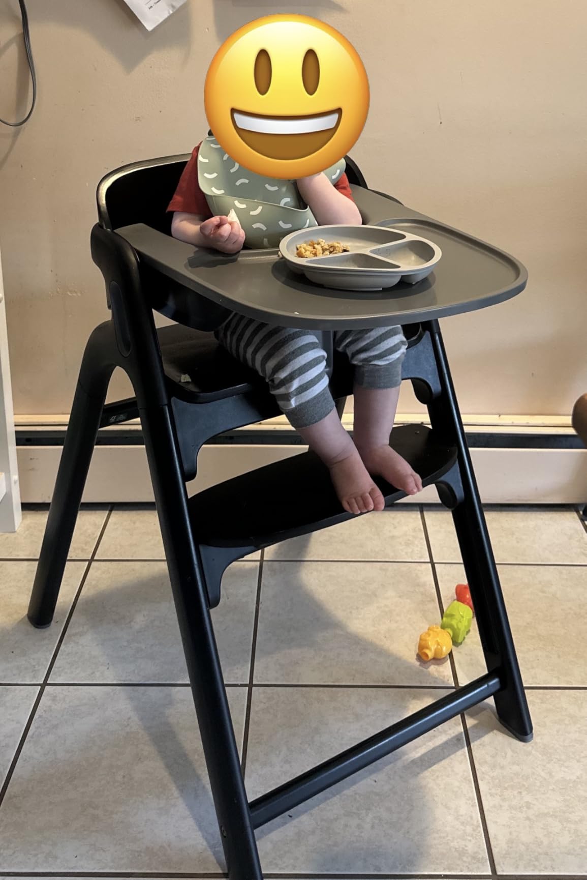 Momcozy DinerPal Wooden High Chair for Babies, Toddlers & Adults Up to 308 Lbs, Convertible Baby Highchair with Food-Grade Tray, Dishwasher-Safe, Adjustable & Ergonomic, Natural Wood customer photo 1