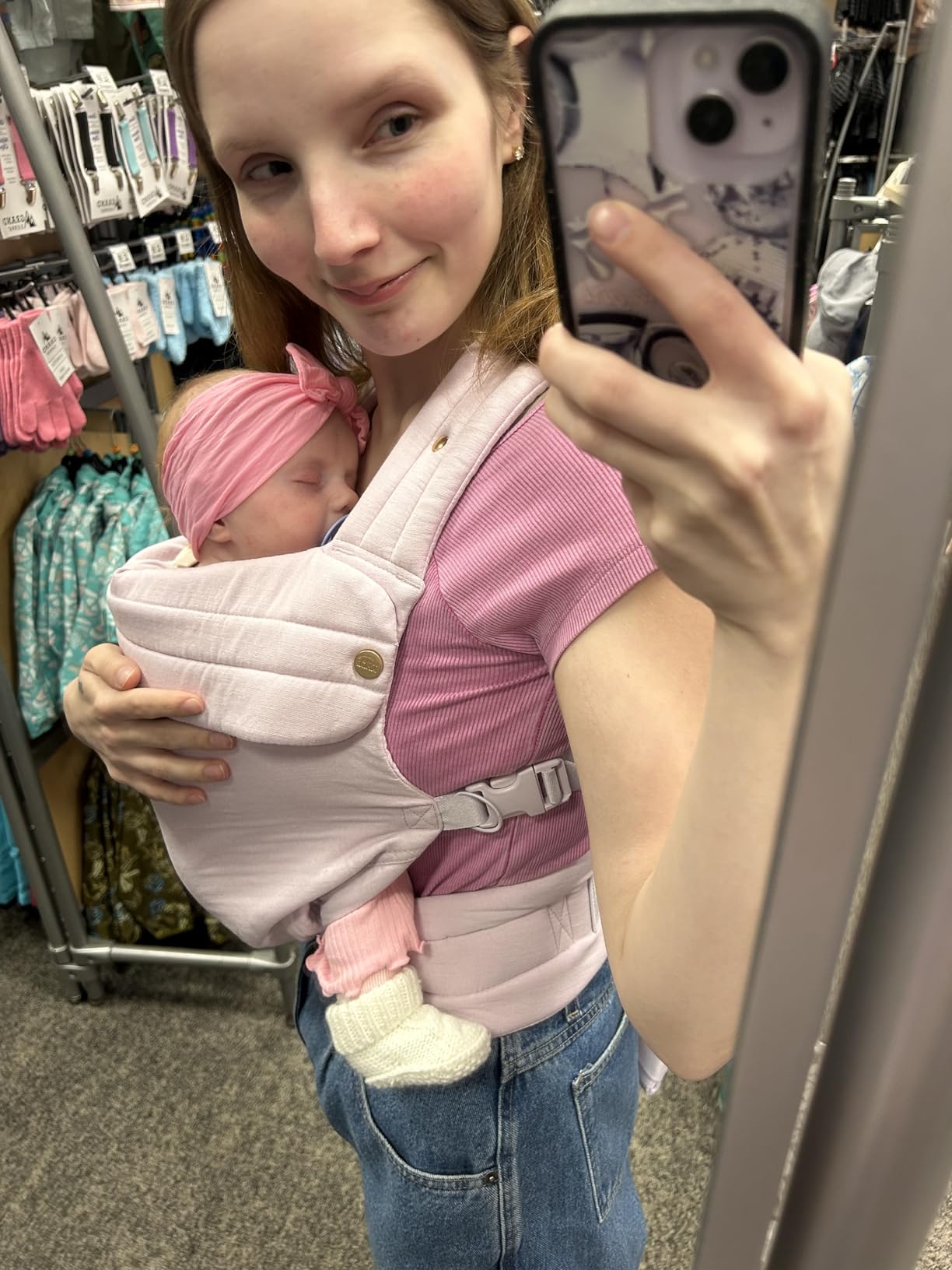 Mabe Monarch Ergonomic Baby Carrier - Premium Cotton Soft Structured Newborn to Toddler Carrier with Hip-Healthy Design, 3 Carry Positions (7-35lbs), Lightweight & Breathable, (Ebony Check) customer photo 1