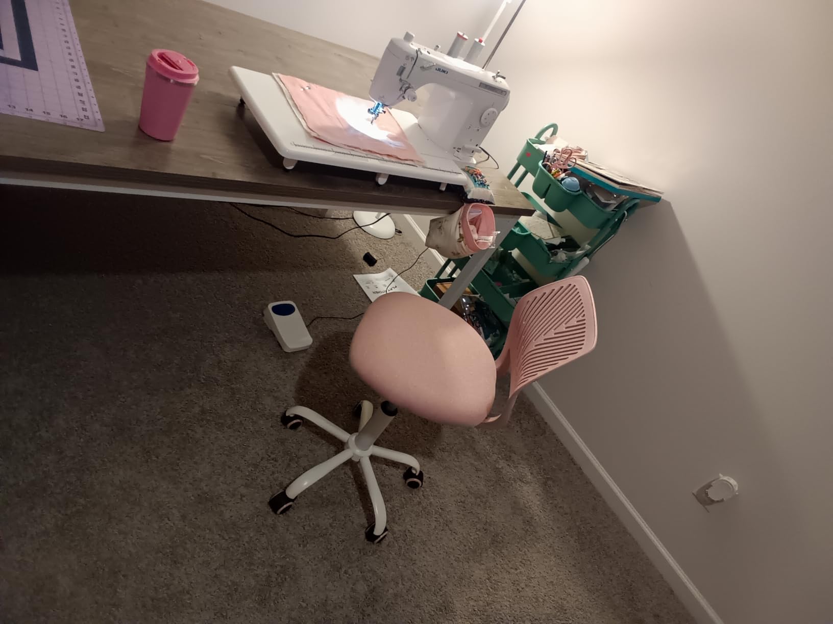 Armless Home Office Desk Chair, Colorful Task Chair with Soft Mesh Padded Cushion, Height Adjustable Swivel Study Computer Chair for Girls Boys Teens (Pink Ⅰ, 1PC) customer photo 1