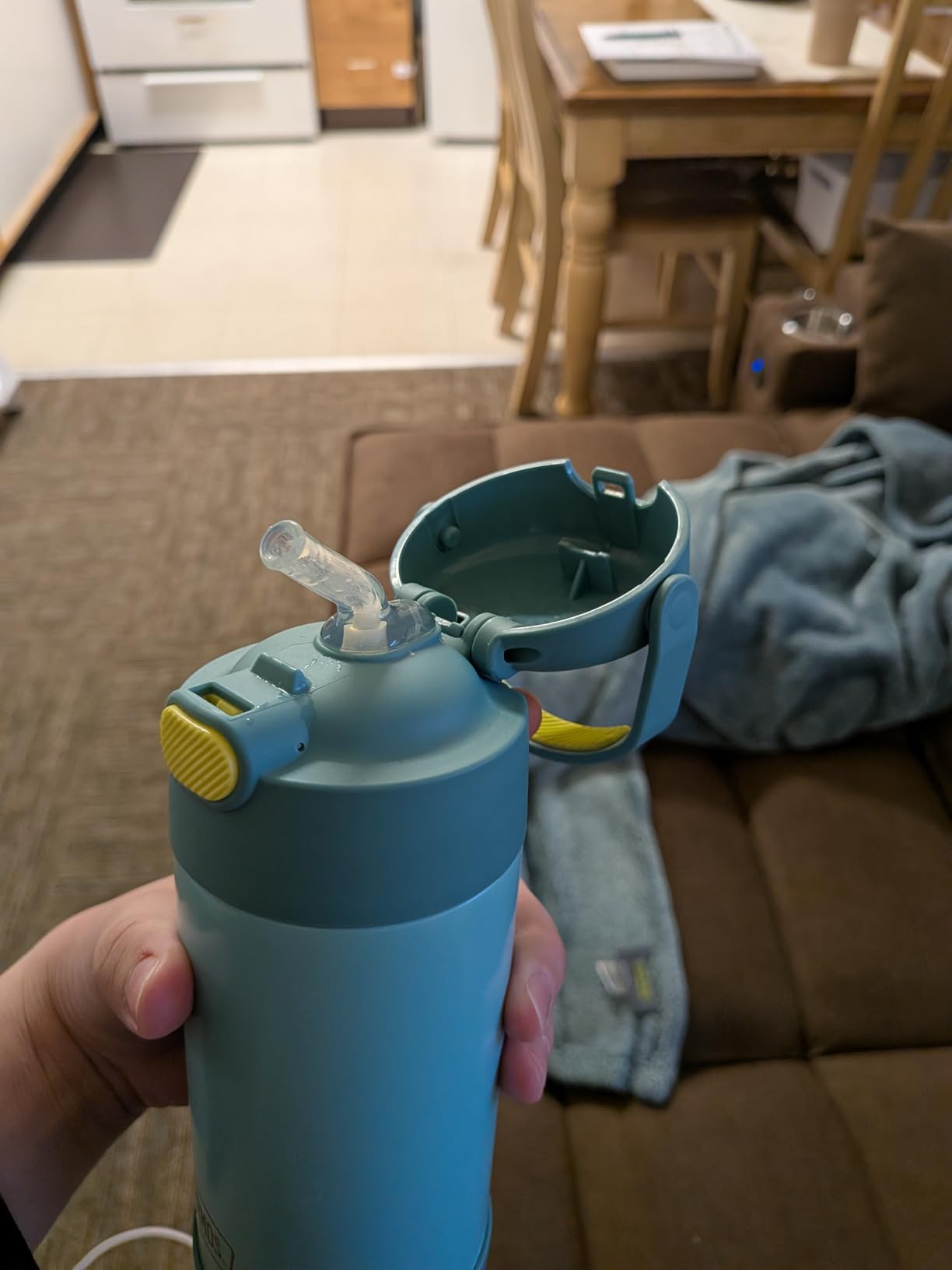 THERMOS FUNTAINER Water Bottle with Straw - 12 Ounce - Kids Stainless Steel Vacuum Insulated Water Bottle with Lid, Construction customer photo 1