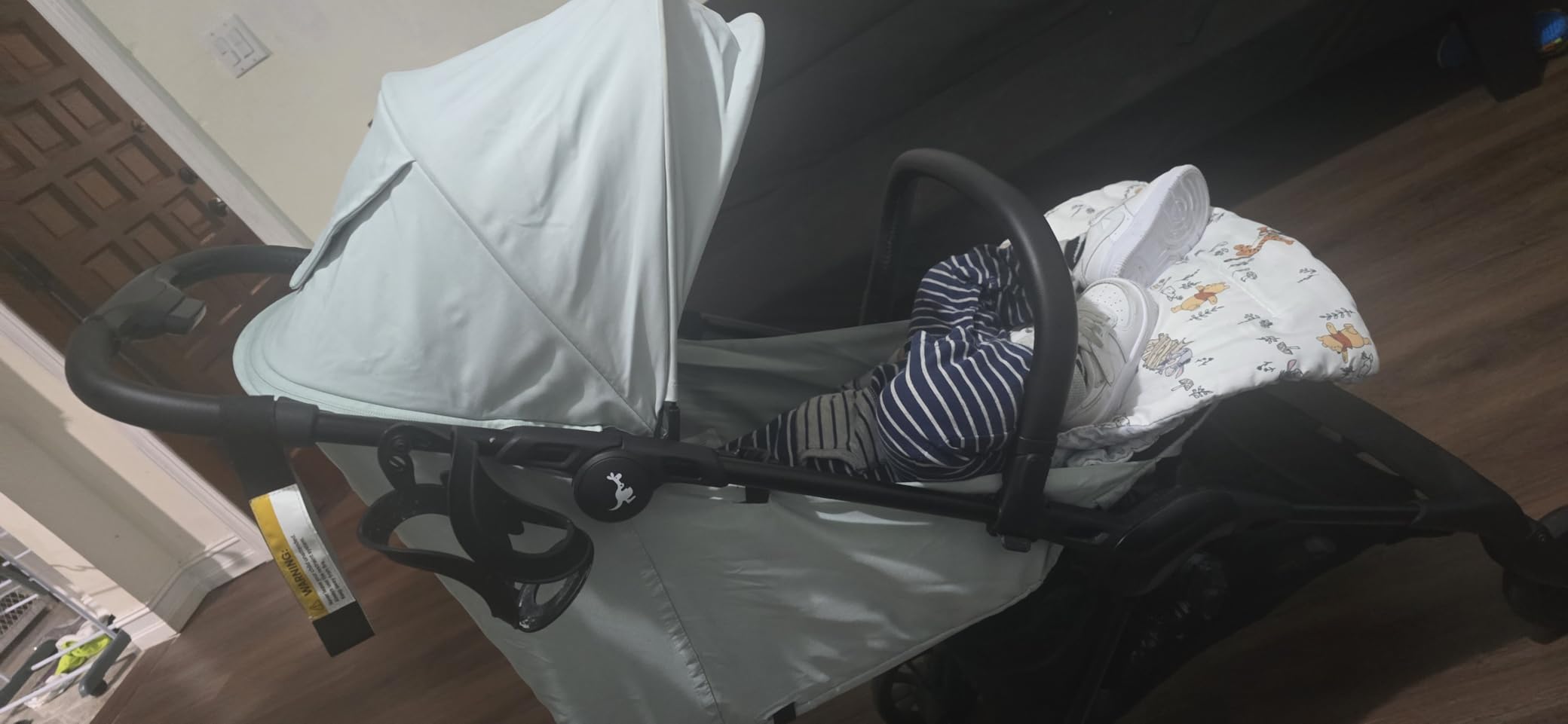 BabbleRoo Hoplite Compact Stroller - Lightweight Travel Stroller for Airplane (12.3 lbs), from Birth to 55 lbs, Easy Fold, PU Wheels, Alloy Frame customer photo 1