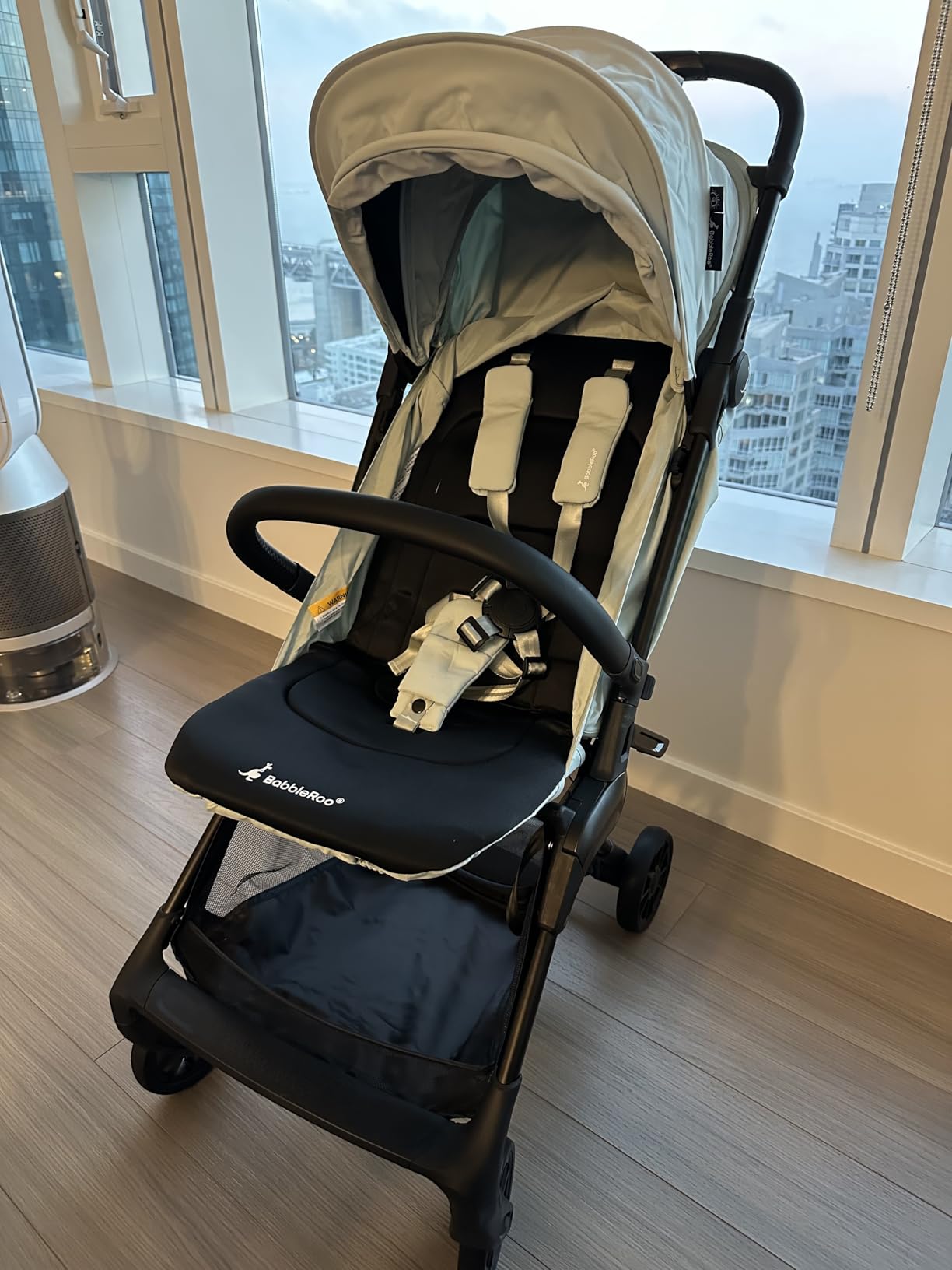 BabbleRoo Hoplite Compact Stroller - Lightweight Travel Stroller for Airplane (12.3 lbs), from Birth to 55 lbs, Easy Fold, PU Wheels, Alloy Frame customer photo 2