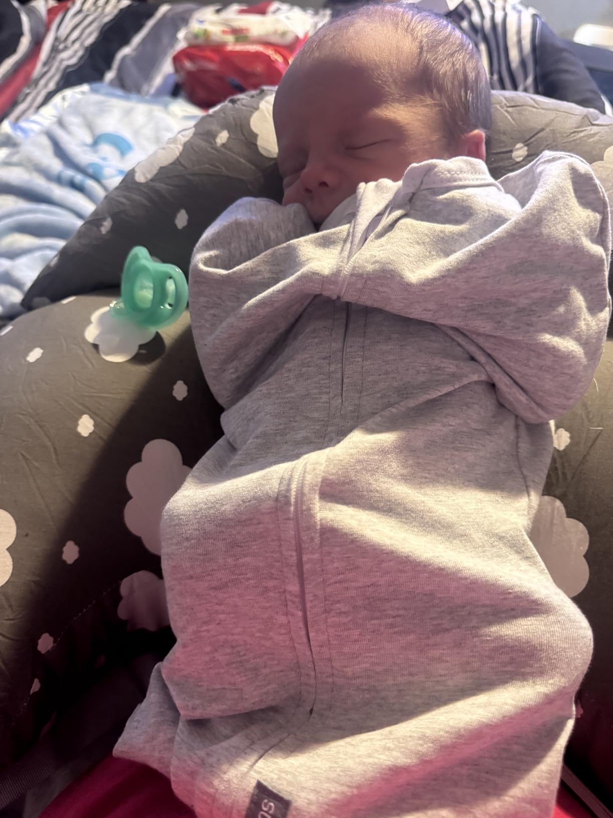 Momcozy Original Nursing Pillow for Breastfeeding-Innovative Safety Guard - Wider Feeding Pillows for More Support for Mom & Baby- Easier Nursing & Hand Free- Fit for All, Removable Cotton Cover customer photo 2