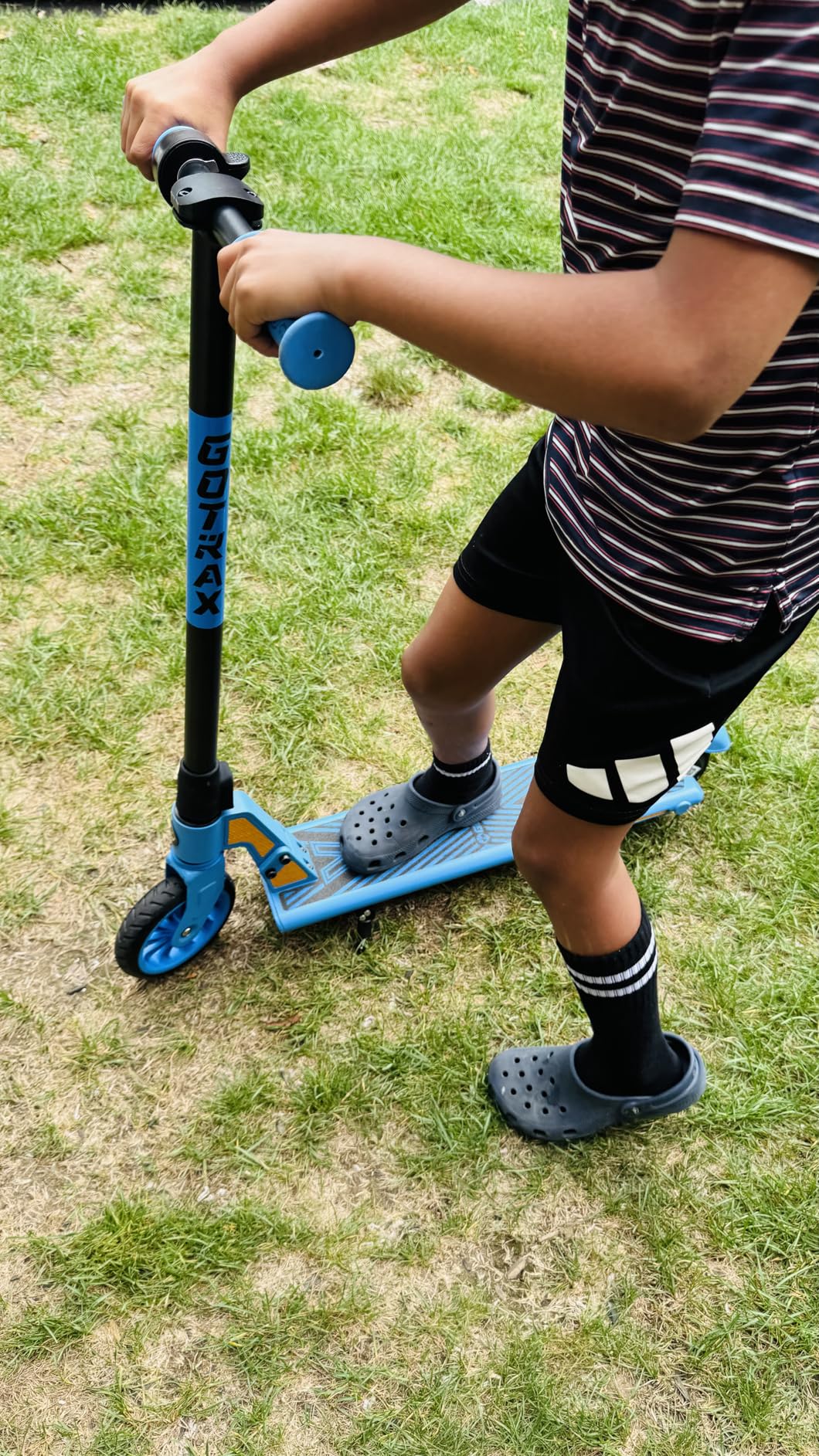 Gotrax GKS Mini Electric Scooter for Kids 6-12, Max 3.75 Miles & 7.5 Mph by 150W Motor, 6'' Wheel, Thumb Control Easy to Ride & Assemble customer photo 2