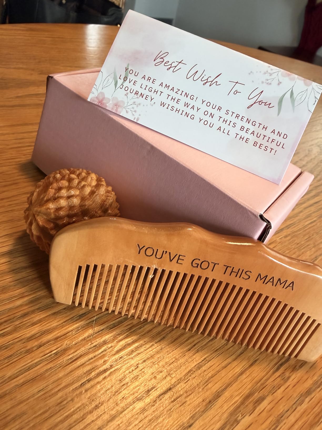Birth Comb Acupressure Massage Ball Set - Wooden Labor Comb Natural Labor and Delivery Essentials customer photo 1