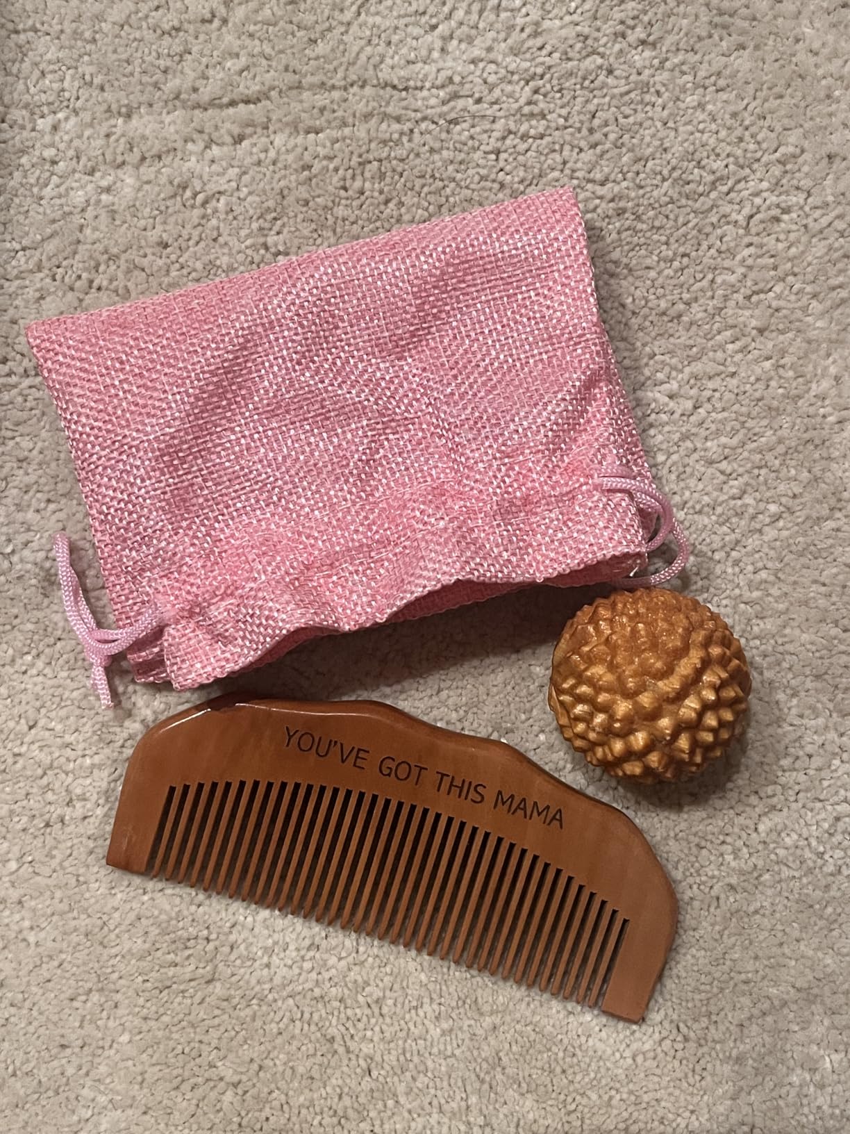 Birth Comb Acupressure Massage Ball Set - Wooden Labor Comb Natural Labor and Delivery Essentials customer photo 2