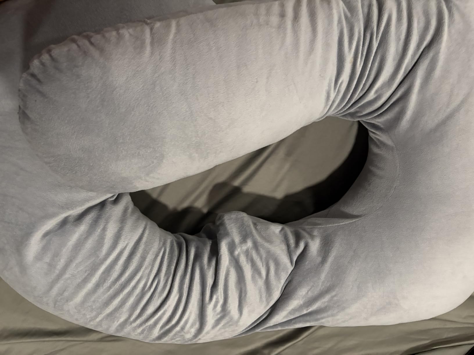 U-Shaped Pregnancy Pillow for Sleeping, Full Body Support for Back, HIPS & Belly - 65 Inch Maternity Pillow with Machine Washable Cover | Maternity Essential (Cooling Blue-65inch) customer photo 1