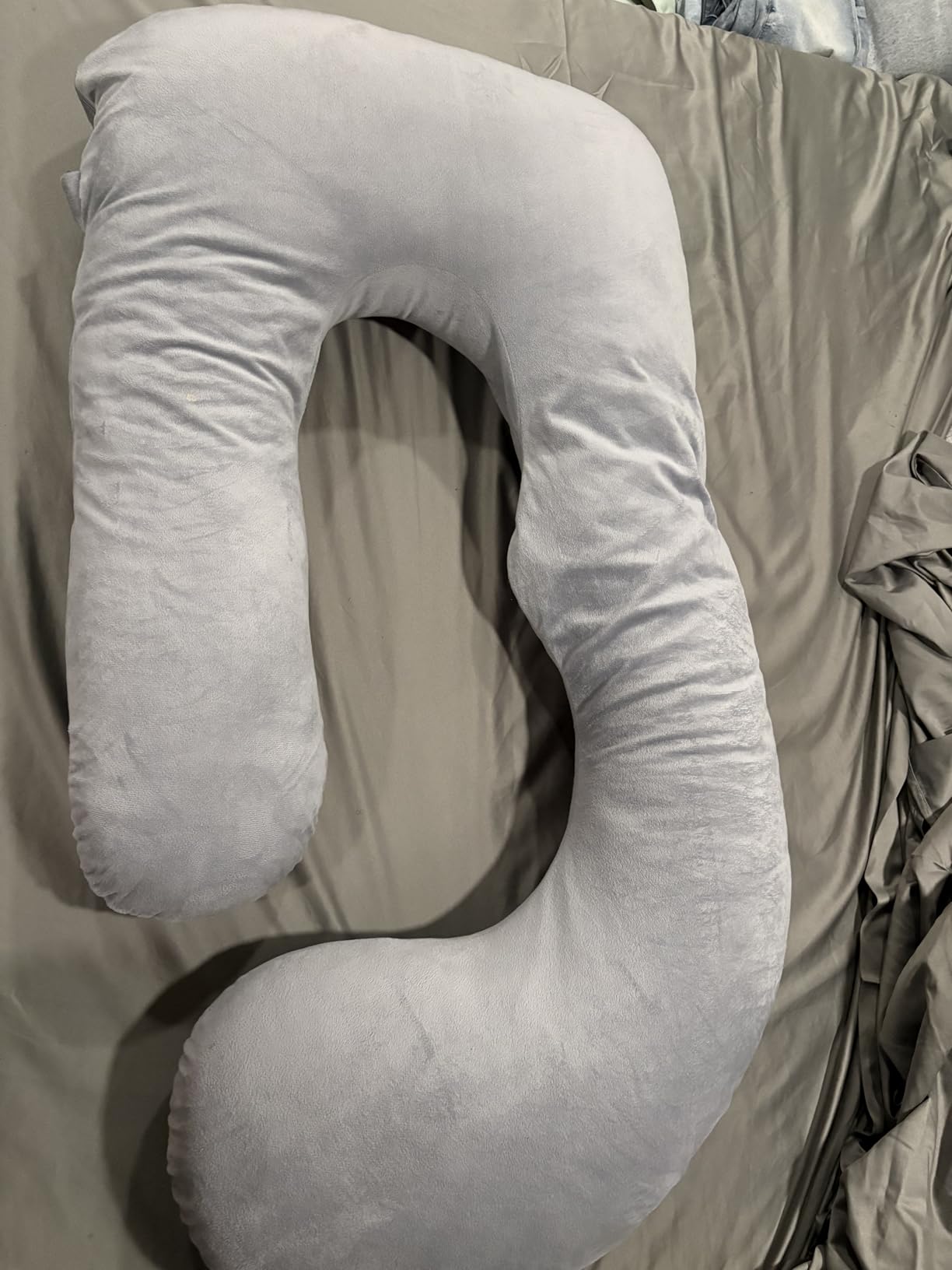 U-Shaped Pregnancy Pillow for Sleeping, Full Body Support for Back, HIPS & Belly - 65 Inch Maternity Pillow with Machine Washable Cover | Maternity Essential (Cooling Blue-65inch) customer photo 2