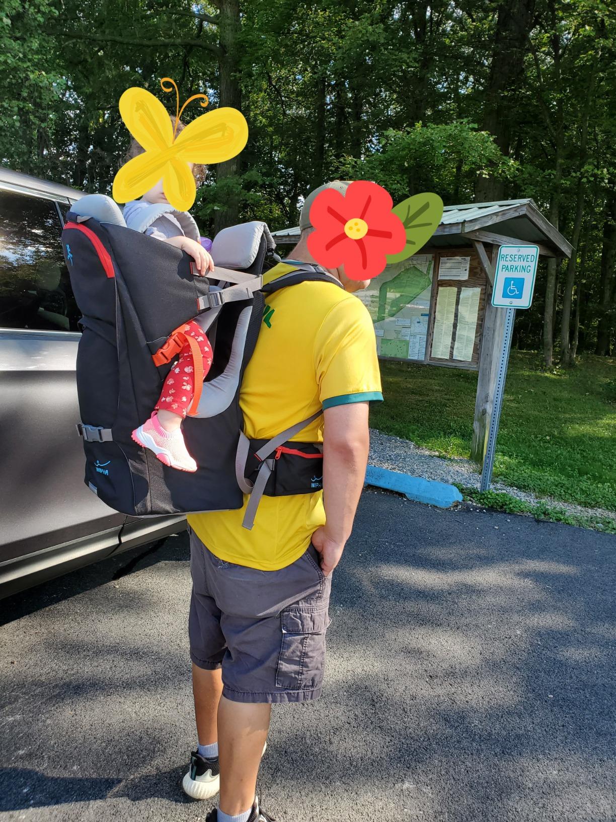 WIPHA Hiking Backpack Carrier for Toddlers, Adjustable Child Carrier with Sunshade, Lightweight Hiking Carrier customer photo 1