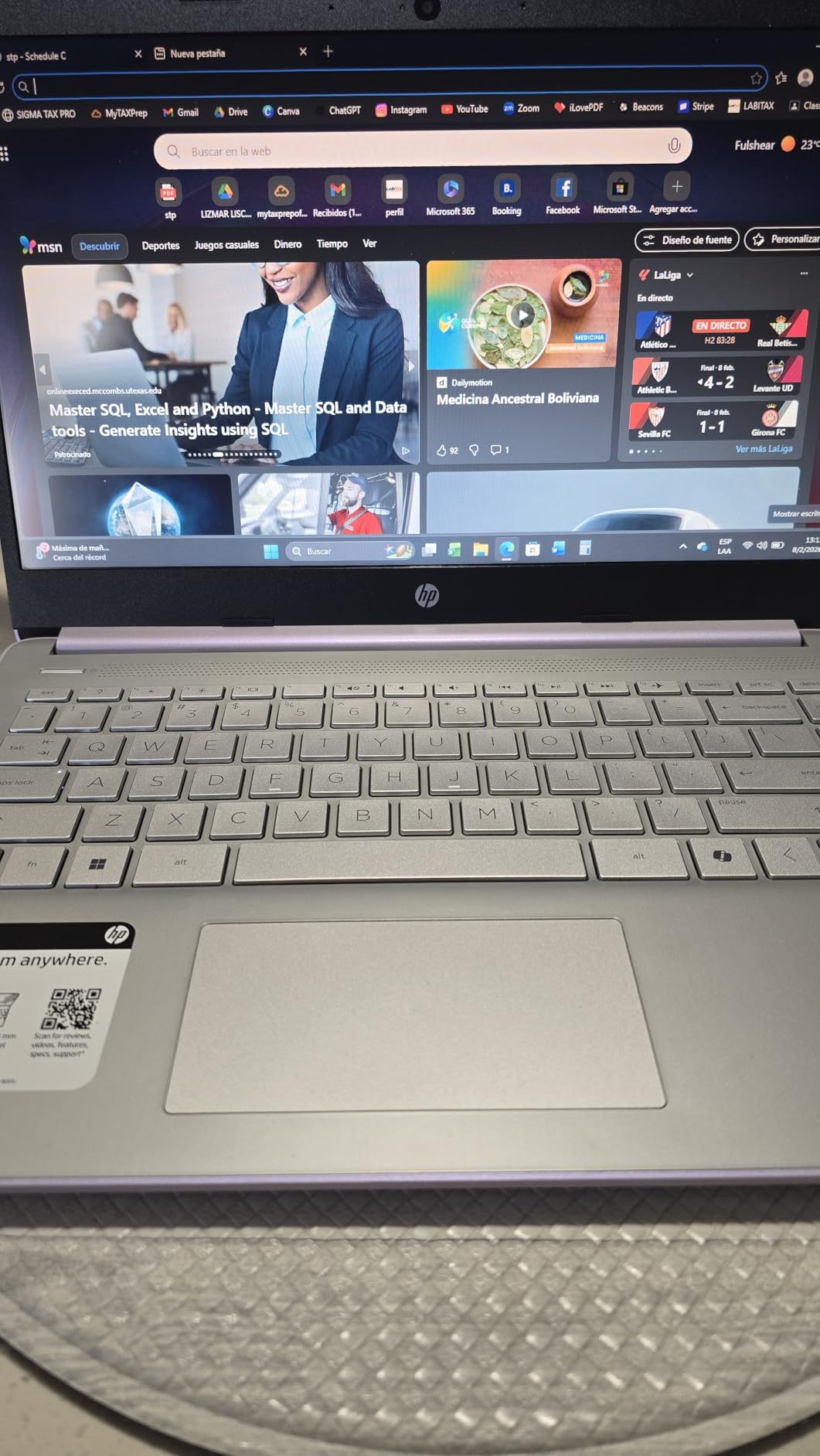 HP Ultrabook 14 Laptop Computer Business Study & Home 2025, Lifetime MS Office + Windows 11 Pro, Quad-Core Intel CPU, 16GB RAM & 628GB Storage (128GB UFS+500GB Ext), Wi-Fi 6 customer photo 2