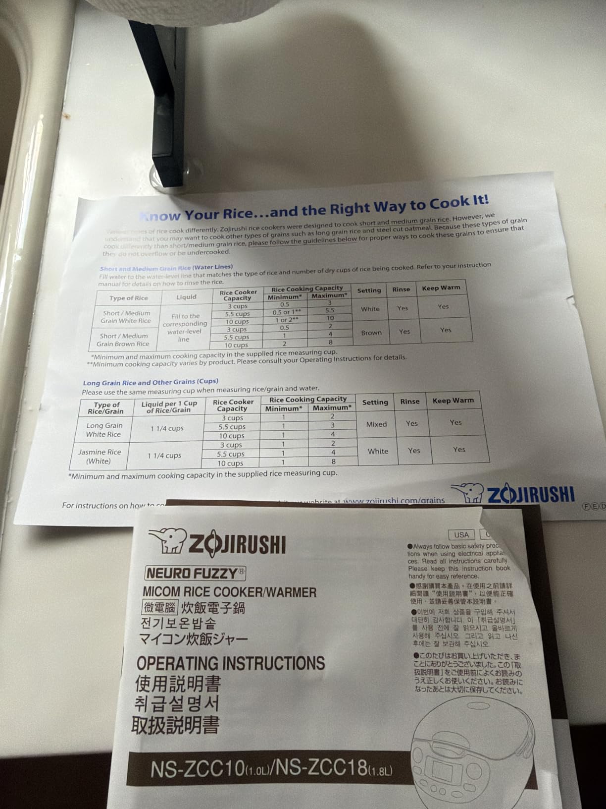 Zojirushi Neuro Fuzzy 10-Cup Rice Cooker and Warmer, Premium White customer photo 2