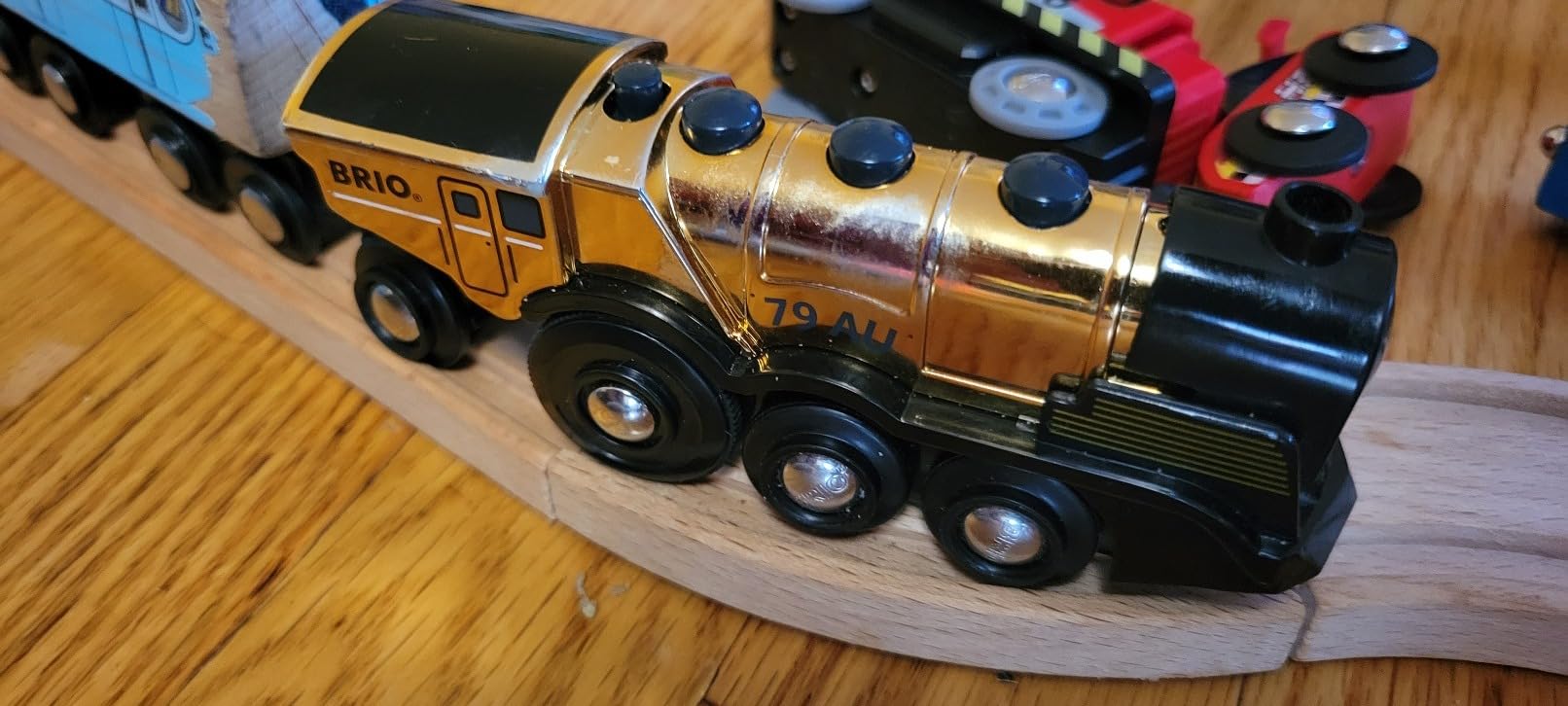BRIO World Mighty Golden Action Locomotive - Battery Operated Toy Train for Wooden Track customer photo 1
