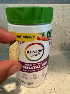 Rainbow Light Prenatal Multivitamin One + for Women with Probiotics | 150 Caplets | Essential Nutrition for Mom & Baby | with Vitamins C & D, Folate, Choline, Iron and More customer photo 1