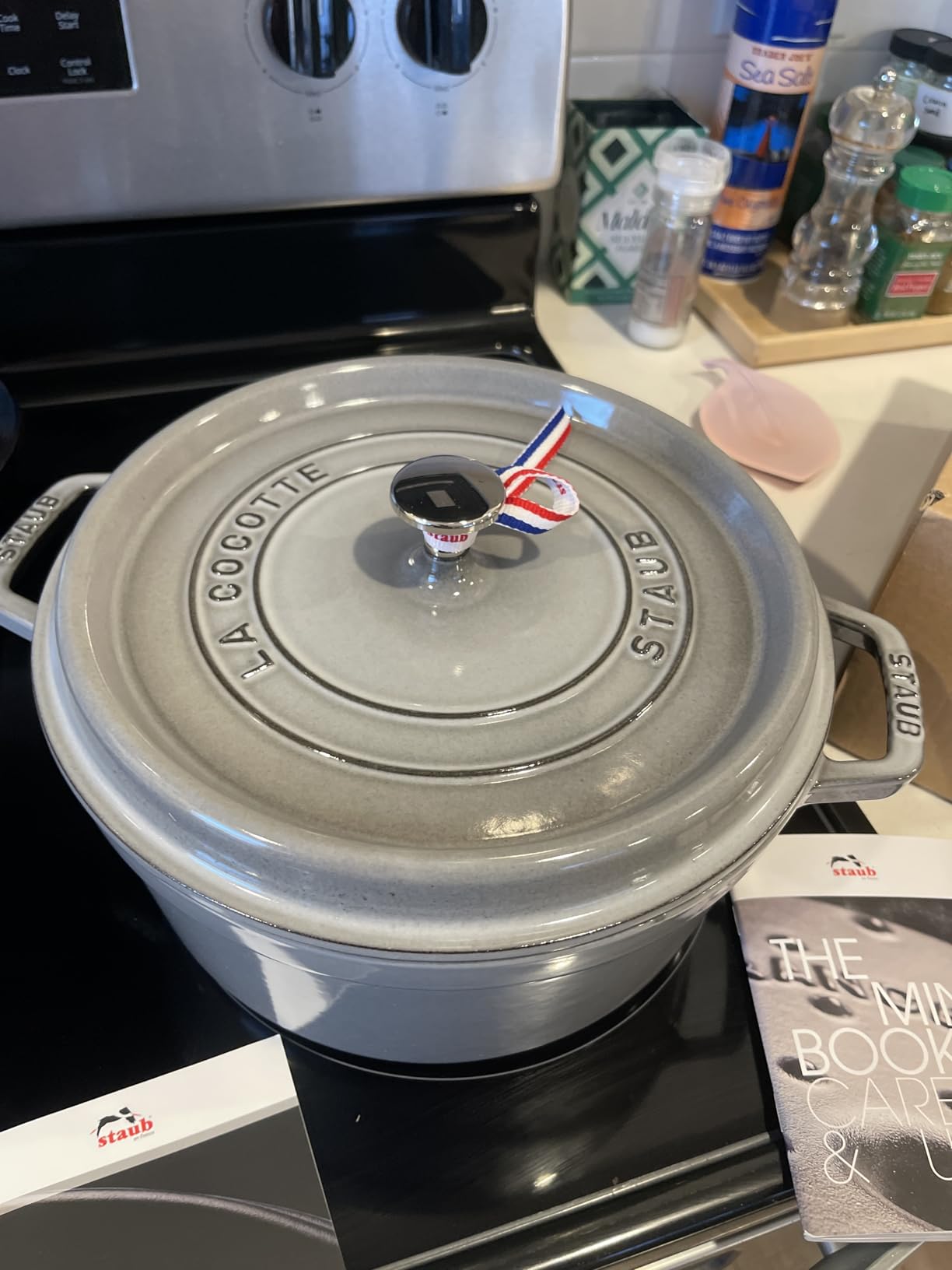 STAUB Cast Iron 7-Qt. Cocotte Round Dutch Oven, Serves 7-8, Cherry customer photo 1