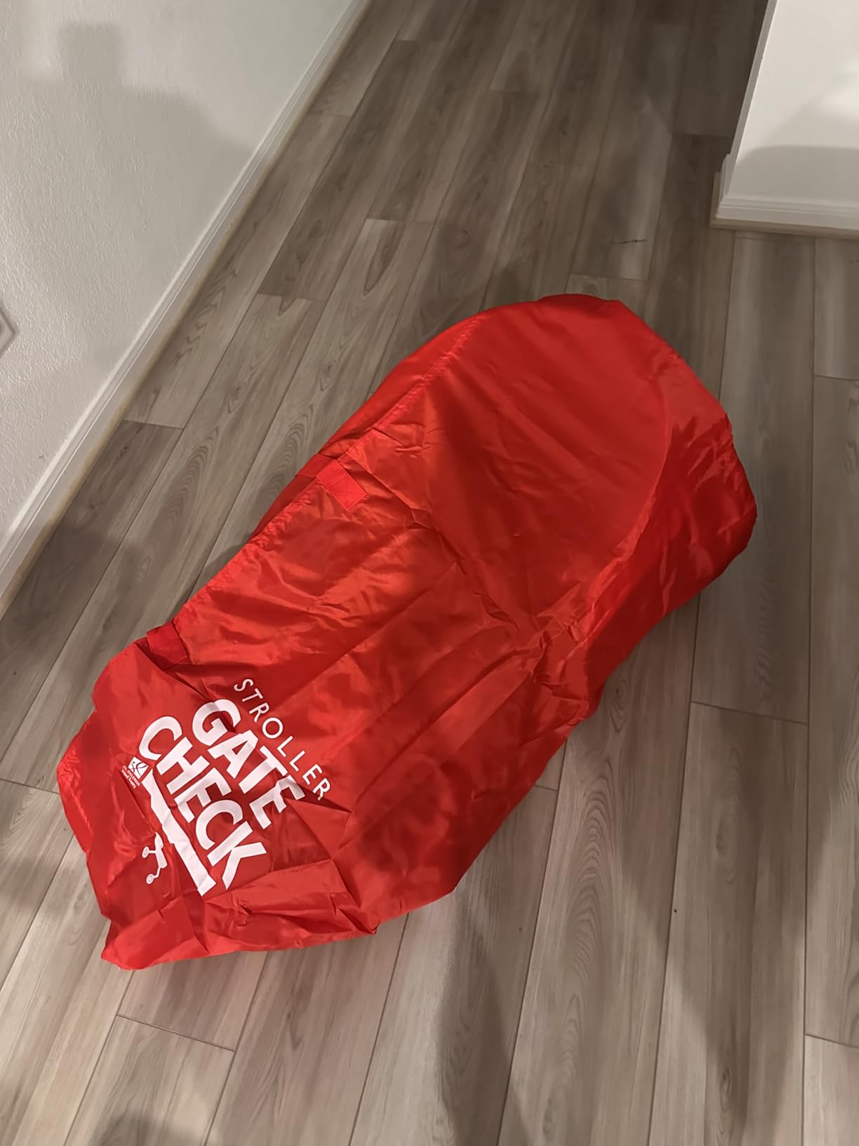 J.L. Childress Gate Check Bag for Single & Some Double Strollers - Travel Bag for Airplane, Fits Most Standard Baby Strollers, Airport Accessories for Gate Check, Flying Essentials - Red customer photo 2