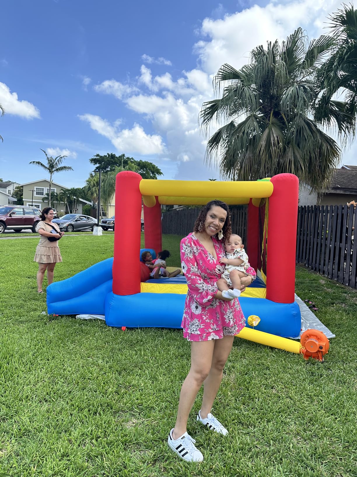 Little Tikes Jump 'n Slide Inflatable Bouncer Includes Heavy Duty Blower With GFCI, Stakes, Repair Patches, And Storage Bag, for Kids Ages 3-8 Years customer photo 2