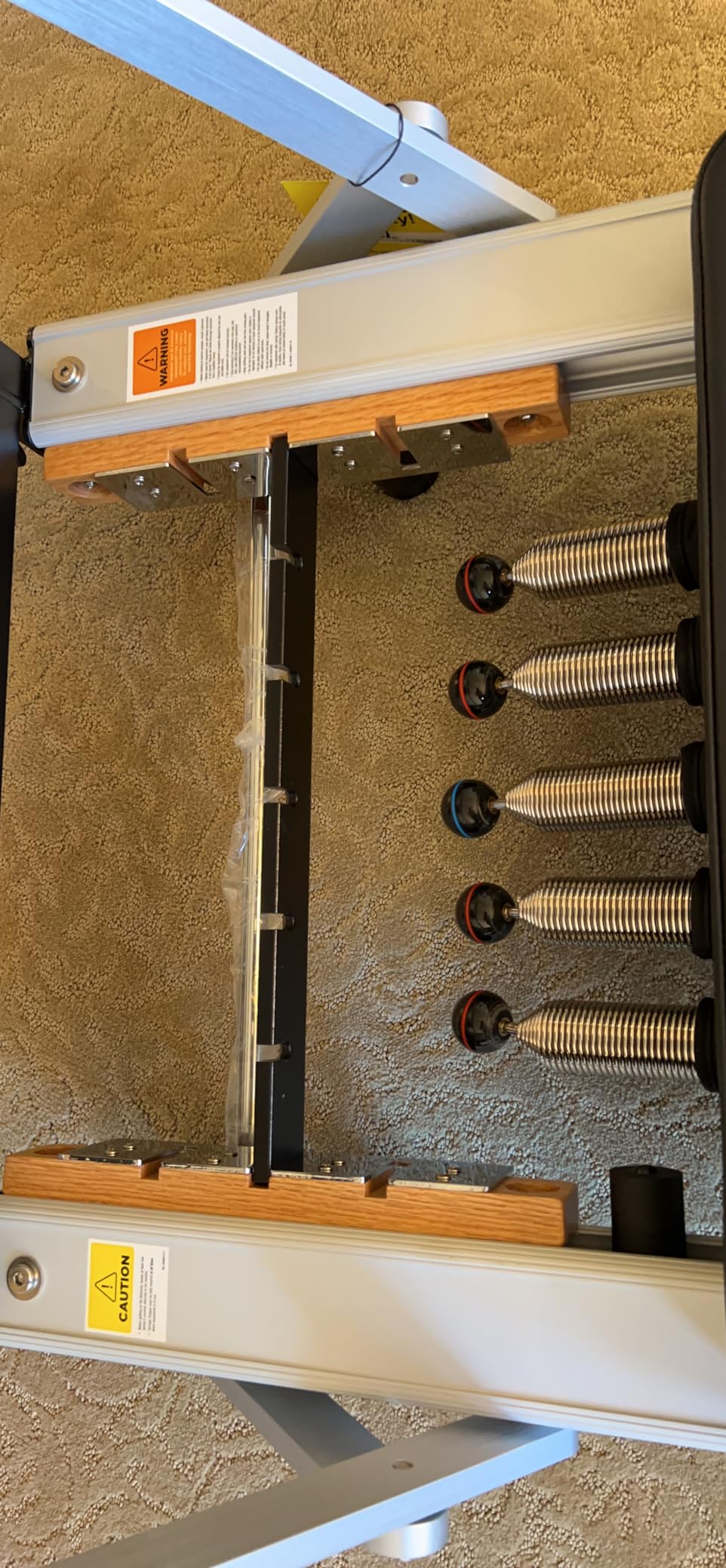 Merrithew at Home SPX Reformer Package with Reformer Box, Footstrap, Padded Platform Extender and Metal Roll-up Pole - Pilates Workouts at Home customer photo 2