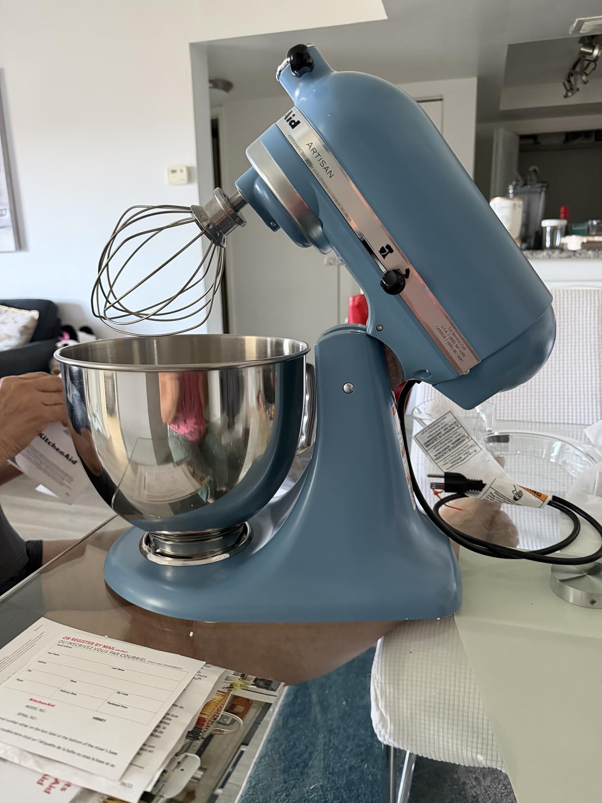 KitchenAid Artisan Series 5 Quart Tilt Head Stand Mixer with Pouring Shield KSM150PS, Contour Silver, Zinc customer photo 1