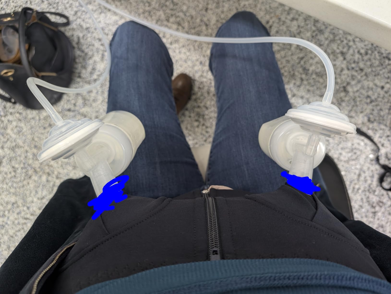 Hands-Free Pumping Bra - Comfortable, Adjustable, Customizable - Converts Nursing Bra or Maternity Bra to Breast Pump Bra customer photo 1