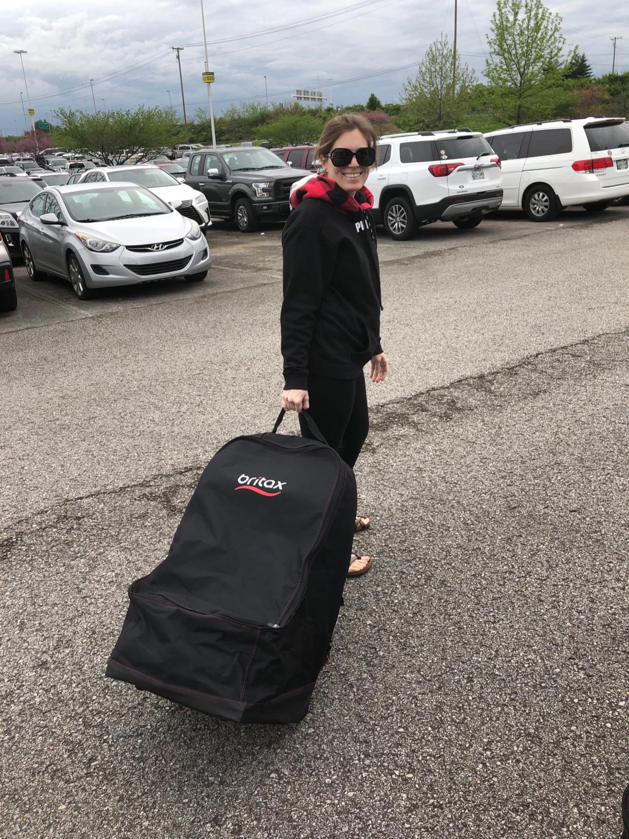 Britax Car Seat Travel Bag with Padded Backpack Straps | Water Resistant + Built-in Wheels + Multiple Carry Handles customer photo 1