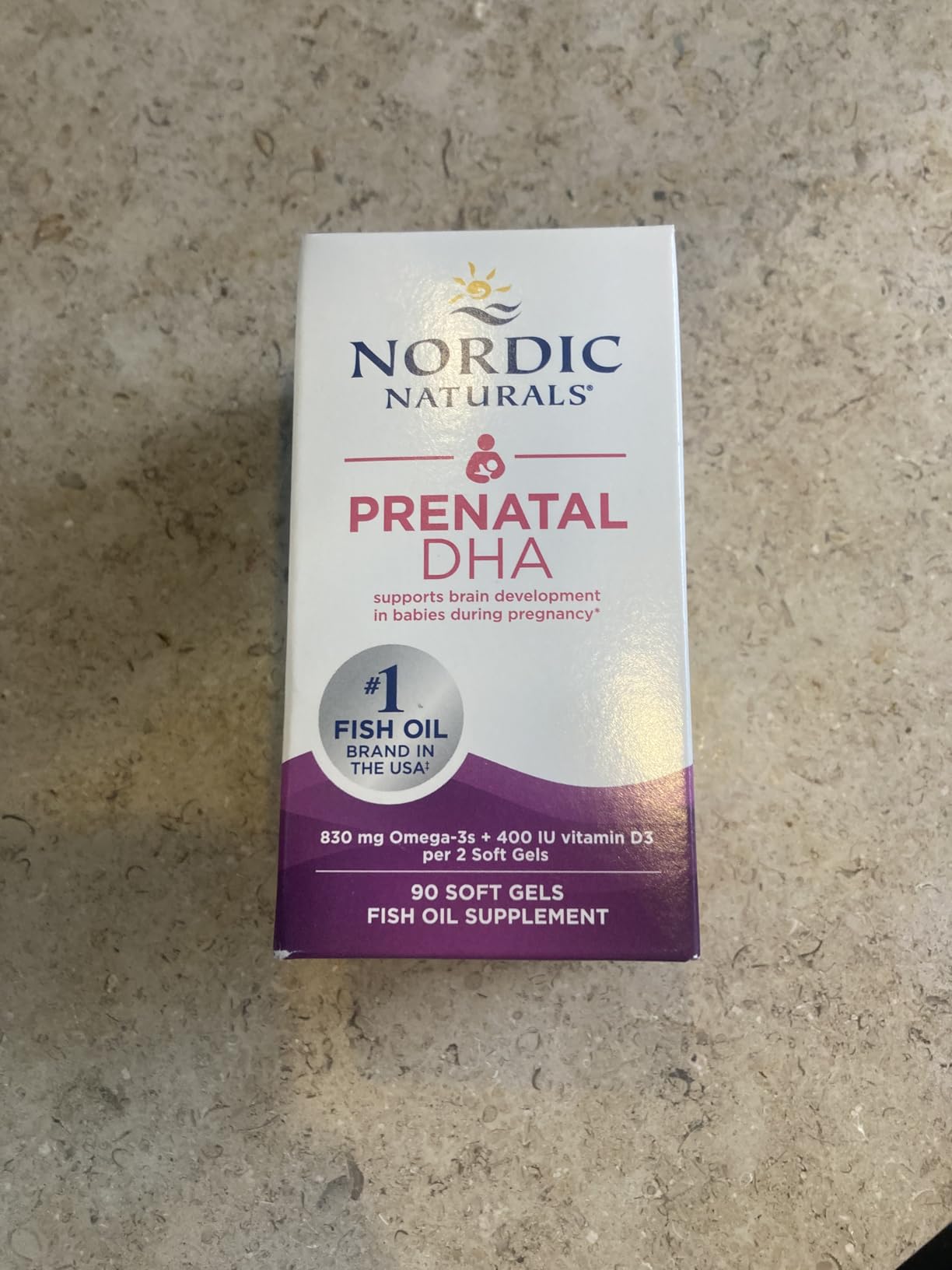 Nordic Naturals Prenatal DHA, Unflavored - 90 Soft Gels - 830 mg Omega-3 + 400 IU Vitamin D3 - Supports Brain Development in Babies During Pregnancy & Lactation - Non-GMO customer photo 2
