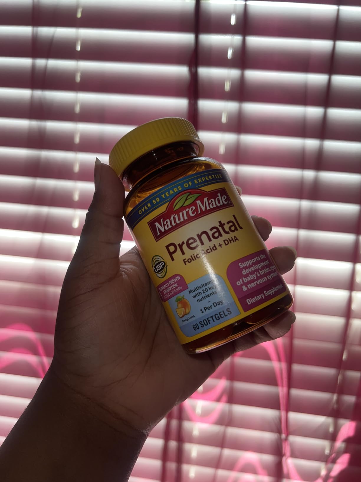 Nature Made Prenatal Vitamins for Women with Folic Acid + DHA, Prenatal Vitamin and Mineral Supplement for Daily Nutritional Support, 60 Softgels, 60 Day Supply customer photo 1