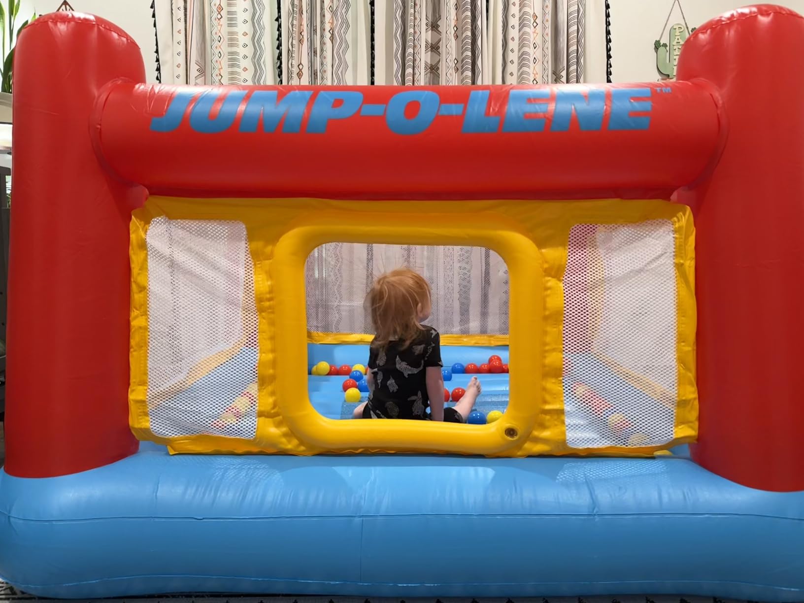 Intex Inflatable Jump-O-Lene Trampoline Bounce House with Crawl-Thru Door & Net - Indoor & Outdoor Backyard Blow-Up Bouncy Playhouse for Kids Ages 3-6 customer photo 2