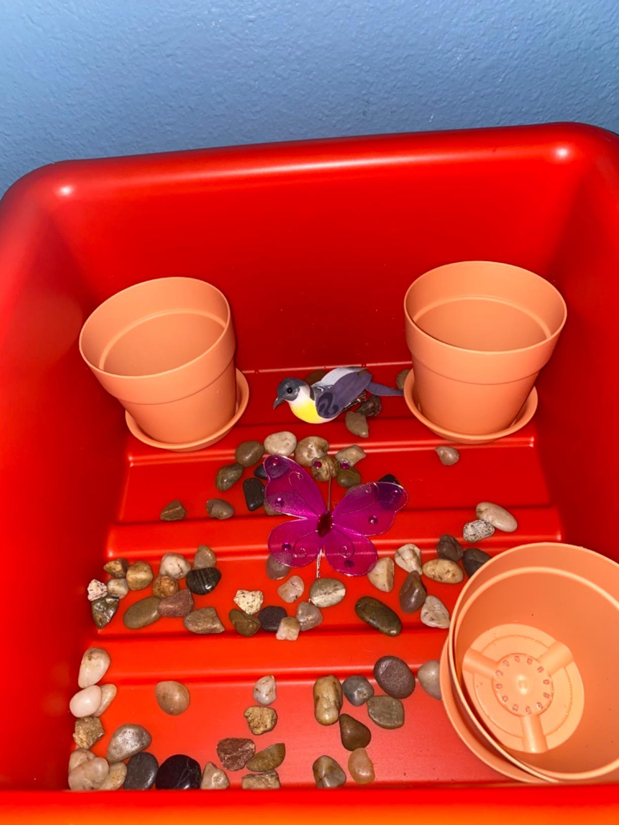 ECR4Kids 2-Station Sand and Water Adjustable Play Table, Sensory Bins, Blue/Red customer photo 2
