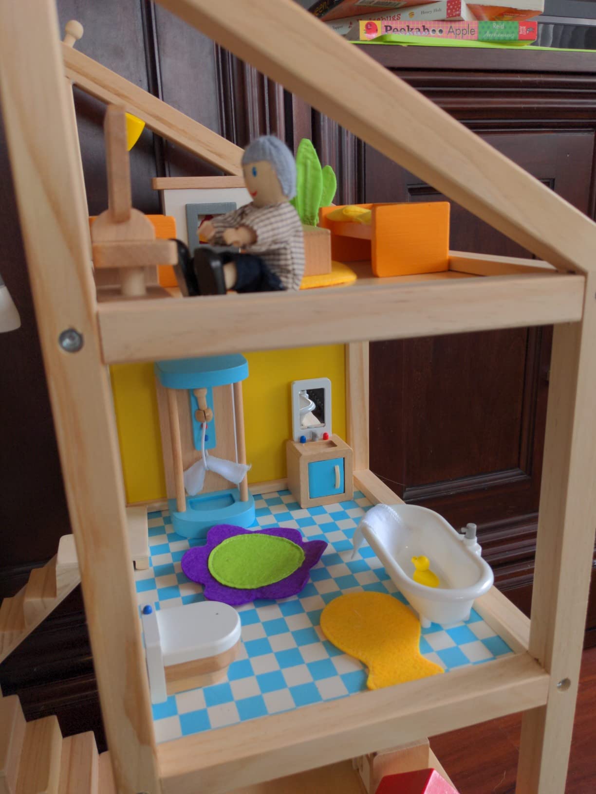 Hape Wooden Doll House Furniture Children's Room with Accessories | 1:12 Scales Miniature Dollhouse Furniture customer photo 2