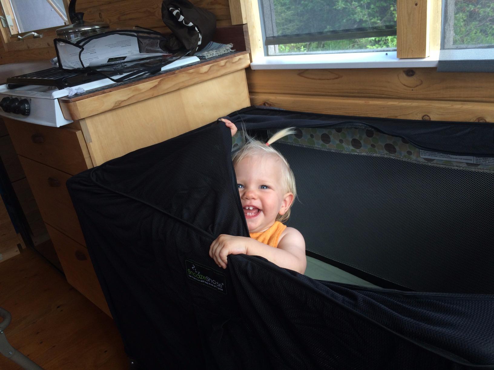 SnoozeShade Pack n Play & Travel Crib Blackout Cover | Blackout Crib Cover & Pack and Play Black Out Cover | Mom-Invented Safety Tested with Optimal Airflow customer photo 2