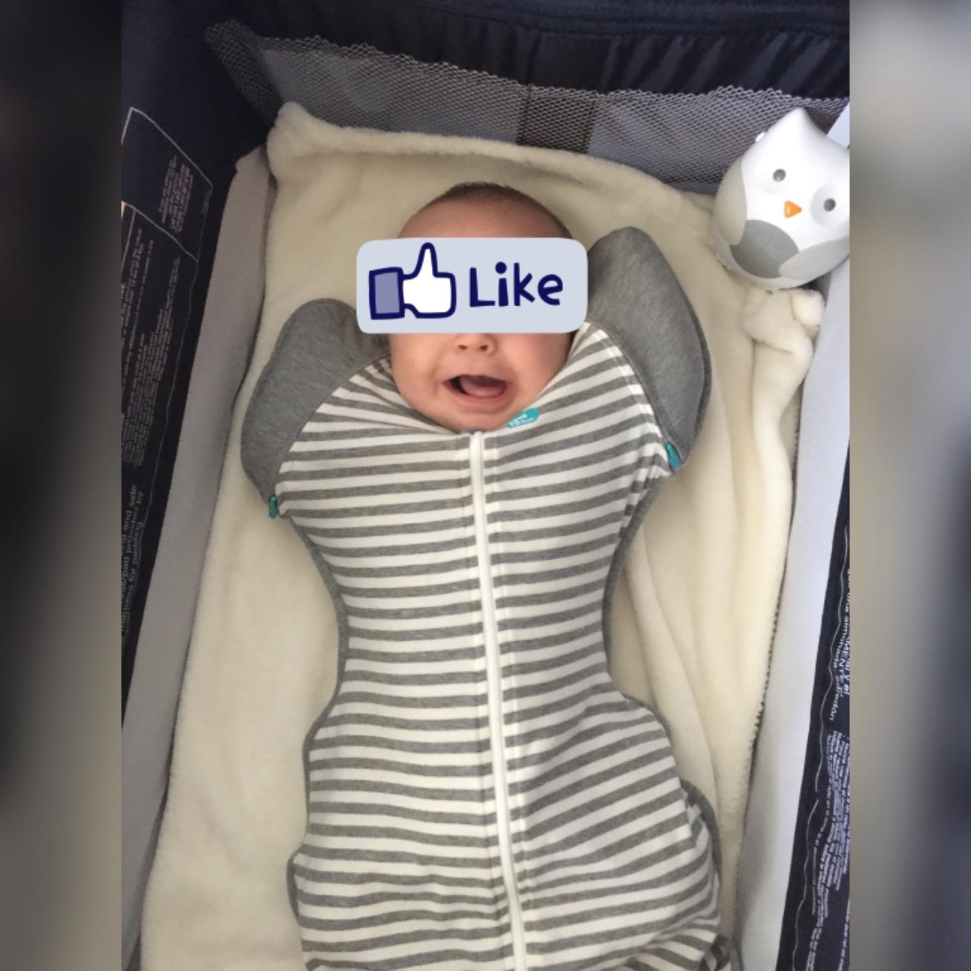 Love to Dream Swaddle UP Transition Bag, Patented Zip-Off Wings, Gently Help Baby Transition from Swaddled to Arms Free, Gray, Large, 19-24 lbs customer photo 2