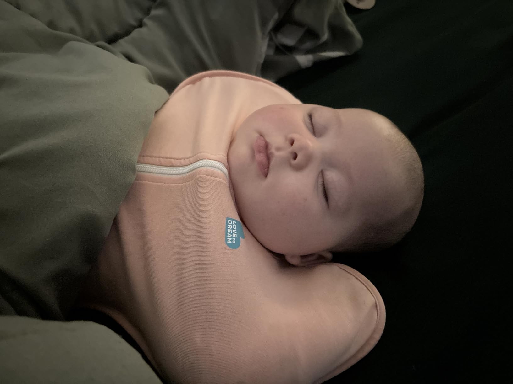 Love to Dream Swaddle UP, Baby Sleep Sack, Self-Soothing Swaddles for Newborns, Improves Sleep, Snug Fit Helps Calm Startle Reflex, New Born Essentials for Baby, Small 8-13lbs, Gray customer photo 1