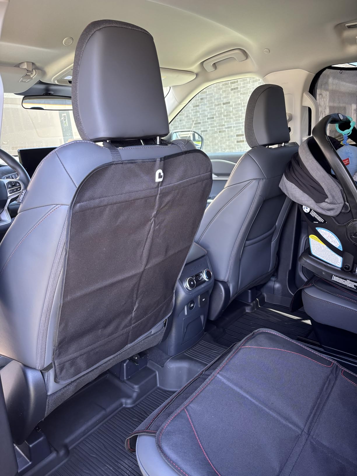 Munchkin Back Seat Cover for Kids, Deluxe Kick Mats Car Seat Protector, Black, 2 Pack customer photo 1