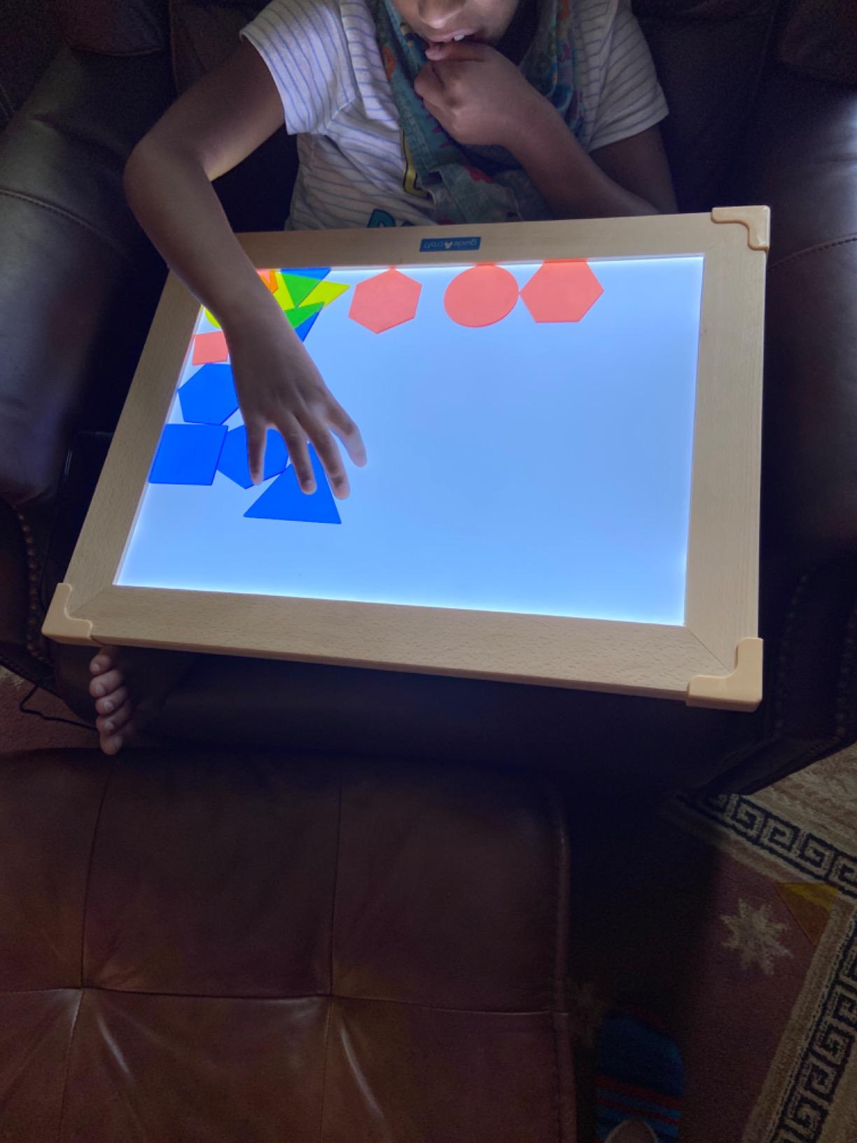 Guidecraft LED Activity Tablet: Light Up Tabletop Lightbox for Preschool | Kids Light Pad for Classroom and Playroom Sensory Learning Play Activities customer photo 1