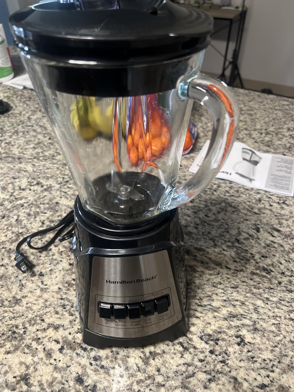 Hamilton Beach Power Elite Wave Action Blender For Smoothies, 40 Oz Glass Jar, 12 Functions Including Puree, Crush Ice, 700 Watts - Black (58148A) customer photo 2