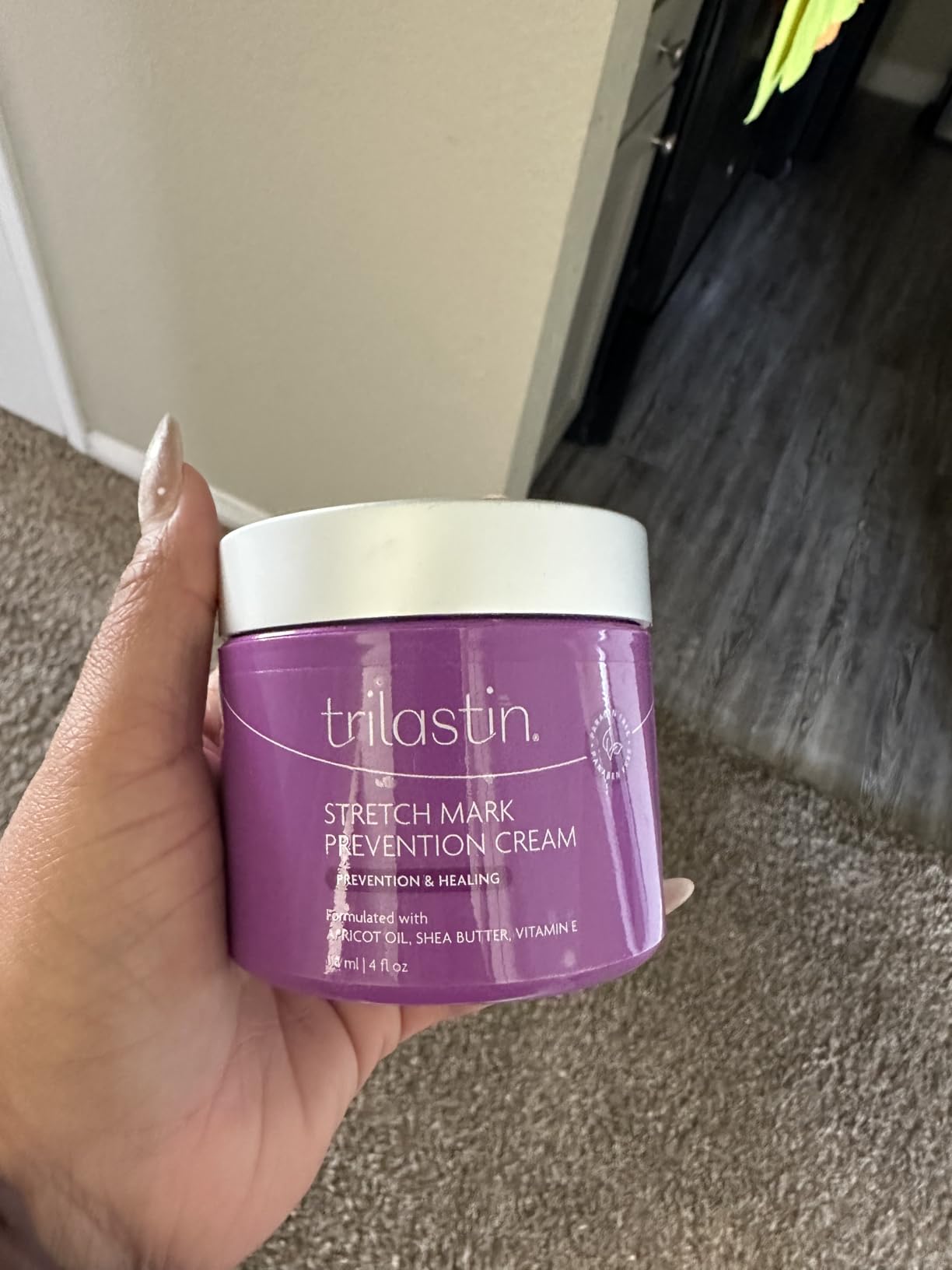 TriLASTIN Stretch Mark Cream for Pregnancy - Hydrating Belly Cream for Pregnant Women- Shea Butter & Vitamin E, Paraben Free, No Added Fragrances - Maternity Body Lotion for Belly, Hips, Thighs - 4 oz customer photo 1