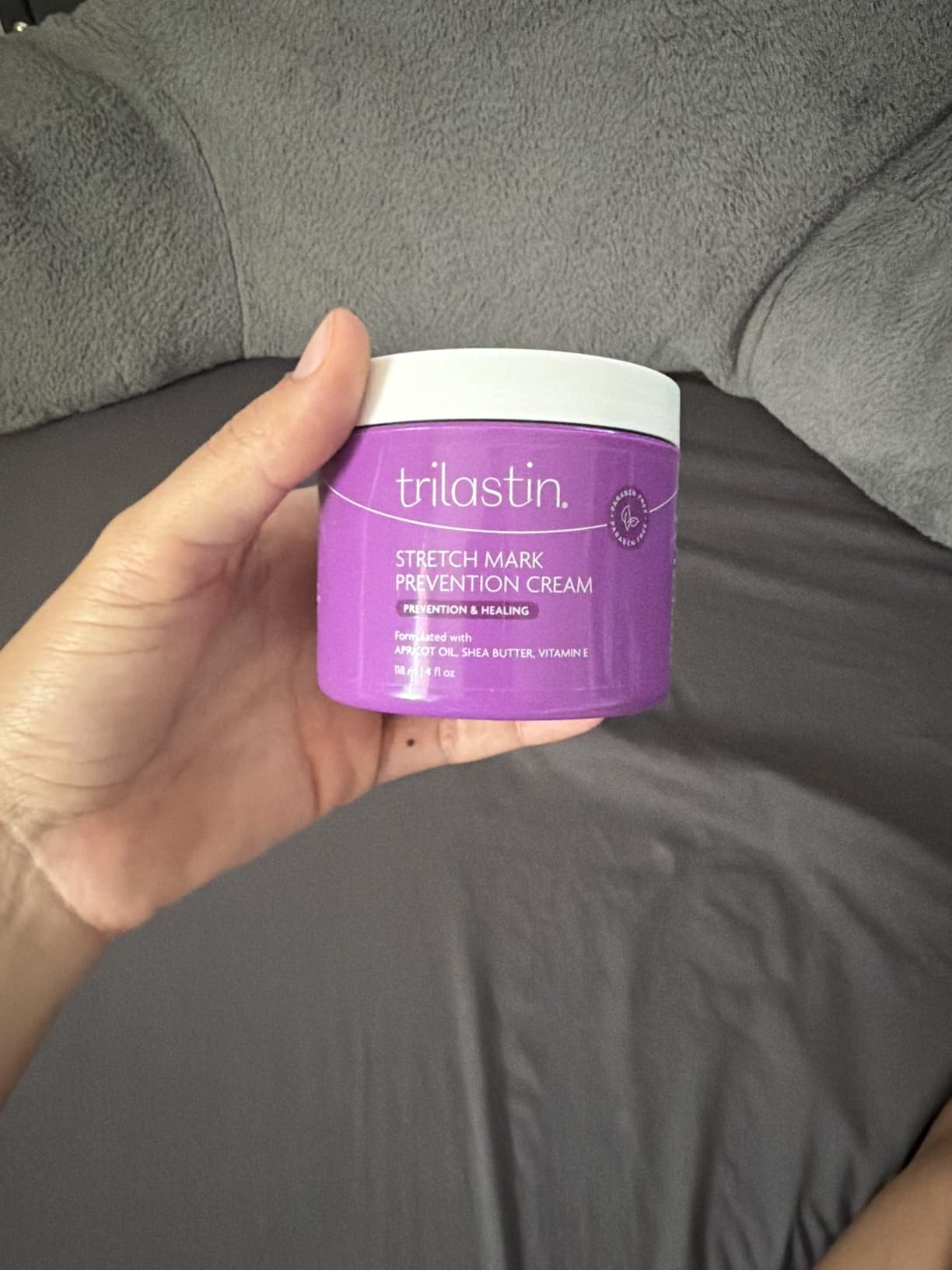 TriLASTIN Stretch Mark Cream for Pregnancy - Hydrating Belly Cream for Pregnant Women- Shea Butter & Vitamin E, Paraben Free, No Added Fragrances - Maternity Body Lotion for Belly, Hips, Thighs - 4 oz customer photo 2