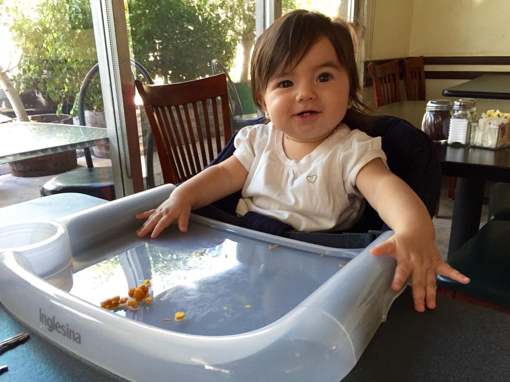 Inglesina Fast Table Chair - Navy + Fast Dining Tray - Portable Baby High Chair - for Babies & Toddlers up to 37 lbs - Fits Tables 0.8'' to 3.5'' Thick - Compact & Easy to Use - Travel Bag Included customer photo 2