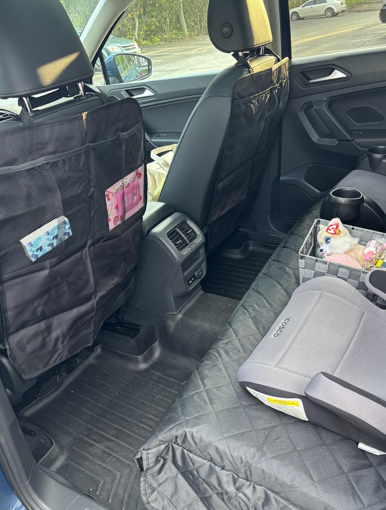 Kick Mats with Organizer - 2 Pack Backseat Protector Seat Covers for Your Car, SUV, Minivan or Truck Seats - Vehicle Back Seat Kids Safety Accessories - Universal Fit Automotive Interior Protectors customer photo 1