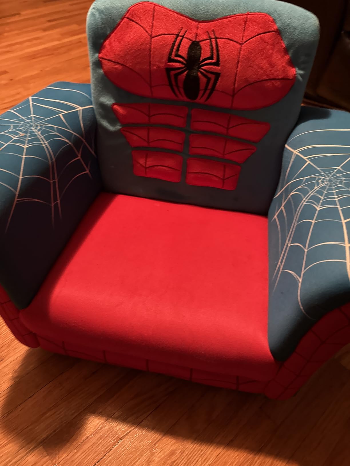 Delta Children Figural Upholstered Chair, Marvel Spider Man (Blue, Red) customer photo 1