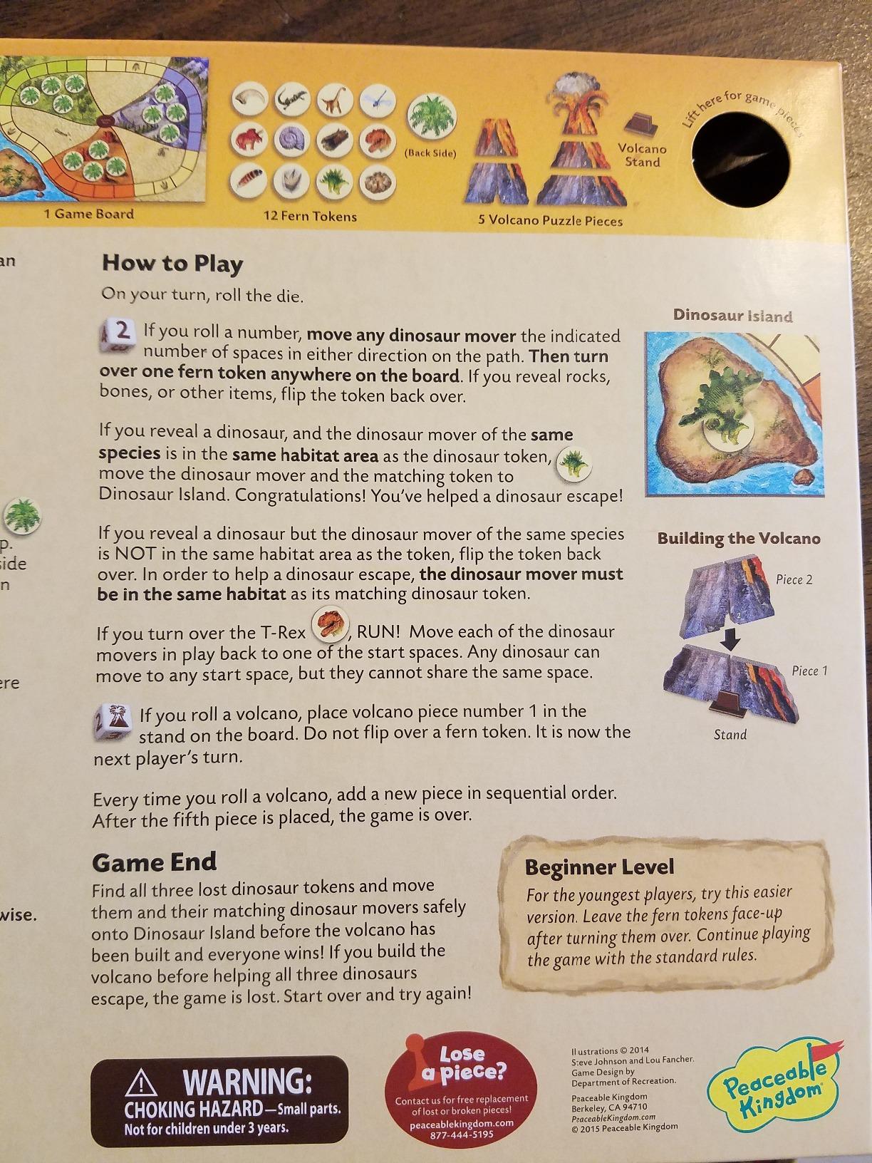 Peaceable Kingdom Dinosaur Escape Cooperative Memory Game of Logic and Luck for 2 to 4 Kids Ages 4+ customer photo 2