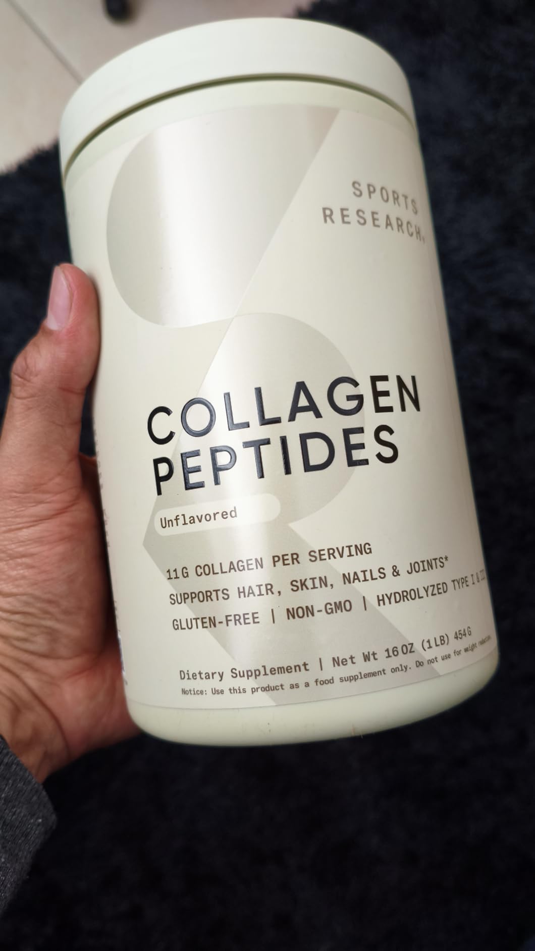 Sports Research Collagen Peptides - Hydrolyzed Type 1 & 3 Collagen Powder Protein Supplement for Healthy Skin, Nails, & Joints - Easy Mixing Vital Nutrients & Proteins, Collagen for Women & Men customer photo 2