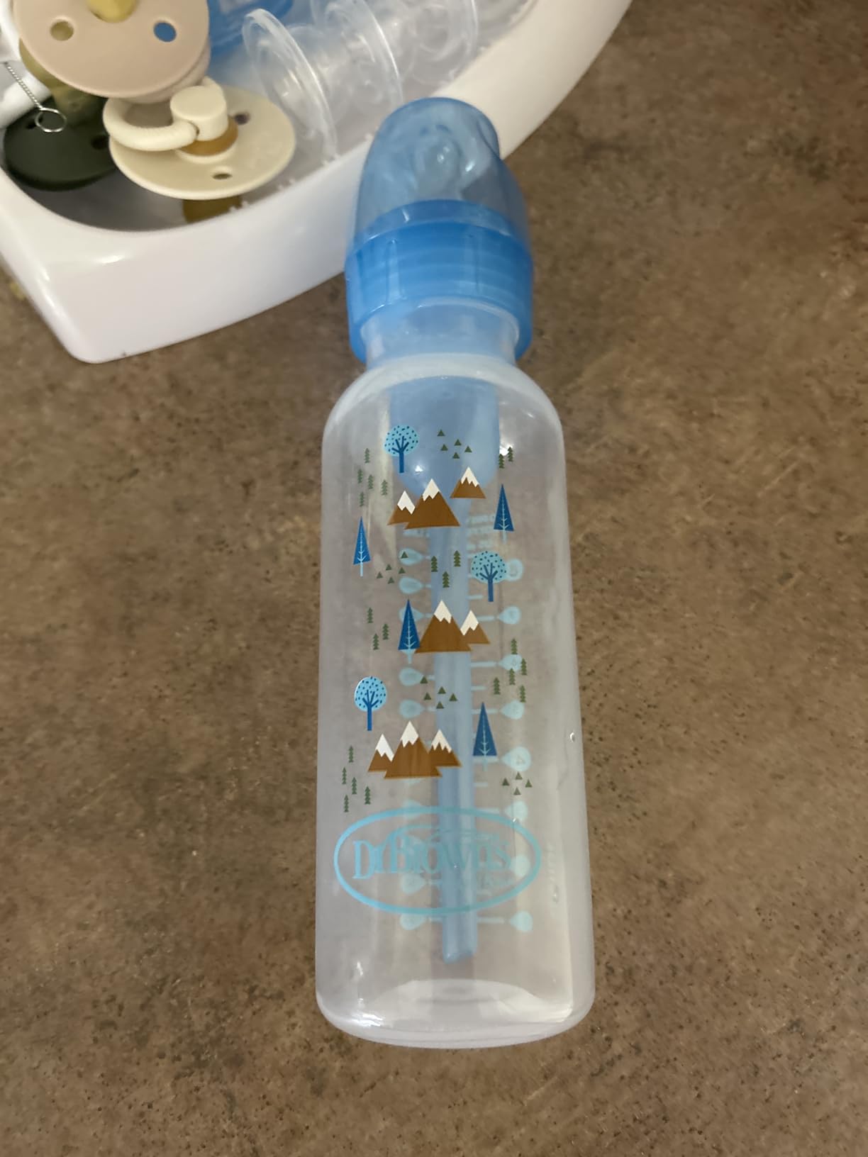 Dr. Brown's Natural Flow Anti-Colic Options+ Narrow Baby Bottle, 8 oz/250 mL, Level 1 Slow Flow Nipples, 0m+, 4 Pack customer photo 1