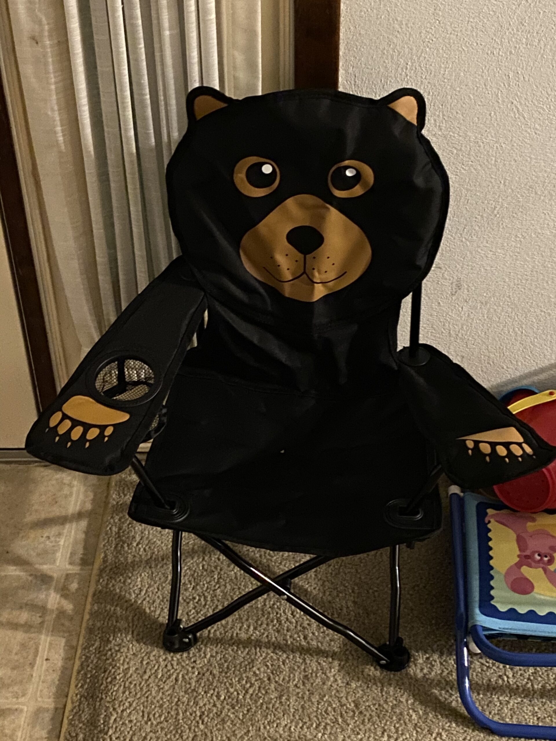 Wilcor Kids Folding Camp Chair with Cup Holder and Carry Bag - Black Bear customer photo 2