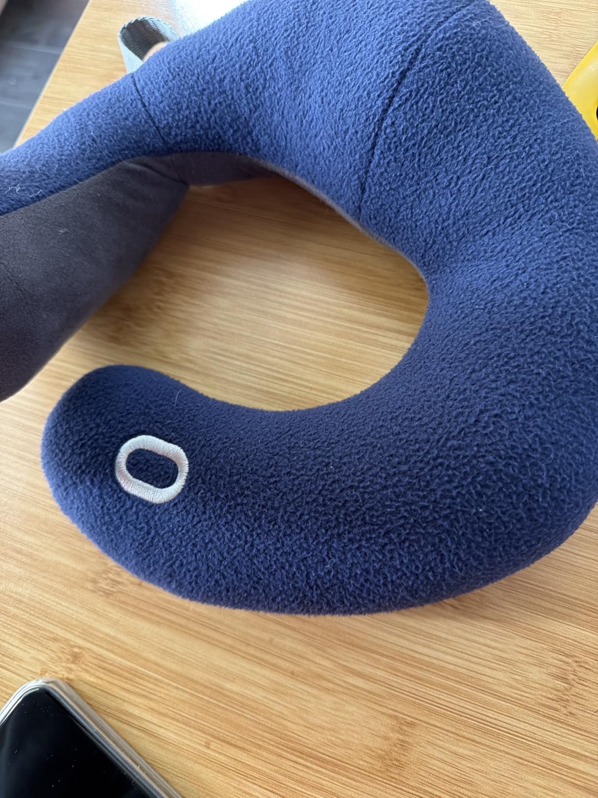 BCOZZY Kids Travel Neck Pillow (3-7 Y/O) - Patented Soft Toddler Pillow for Head & Chin Support in Car Seat, Airplane, and Road Trip Sleeping. Adjustable Size. Fully Washable. Carry Bag. Small, Navy customer photo 1