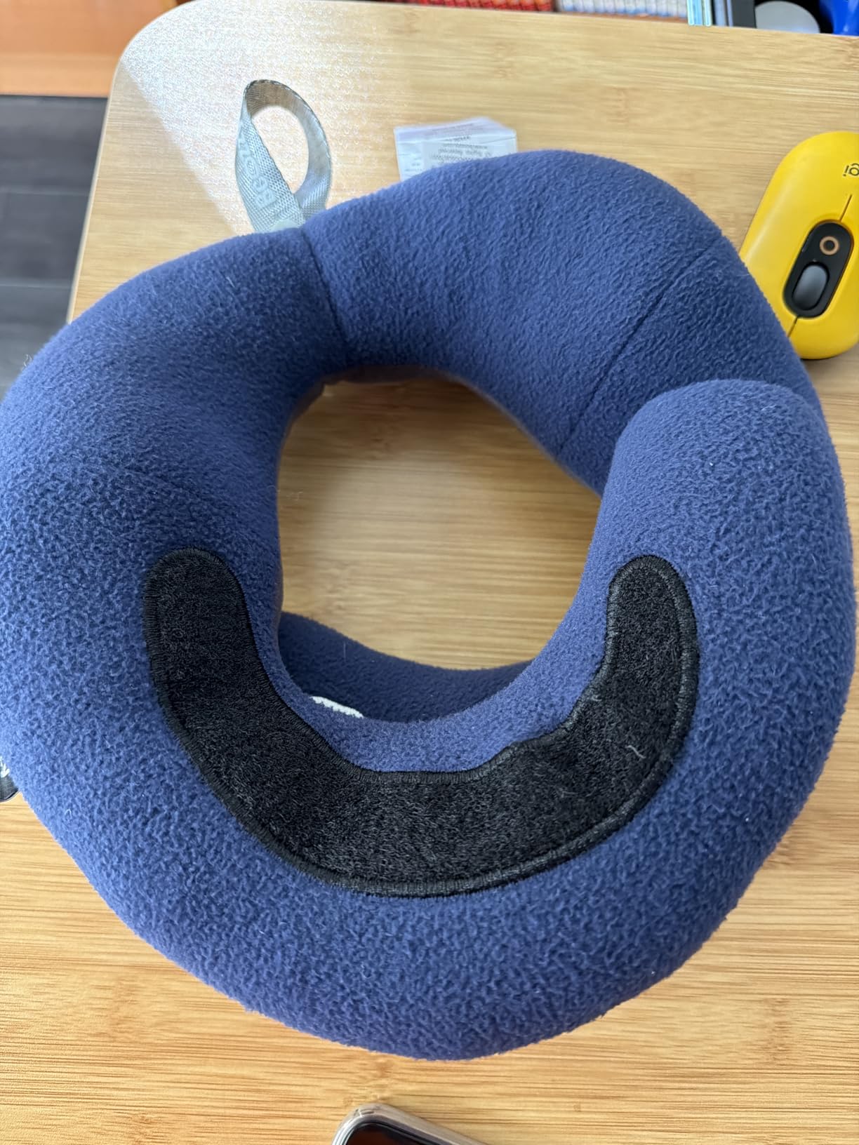 BCOZZY Kids Travel Neck Pillow (3-7 Y/O) - Patented Soft Toddler Pillow for Head & Chin Support in Car Seat, Airplane, and Road Trip Sleeping. Adjustable Size. Fully Washable. Carry Bag. Small, Navy customer photo 2