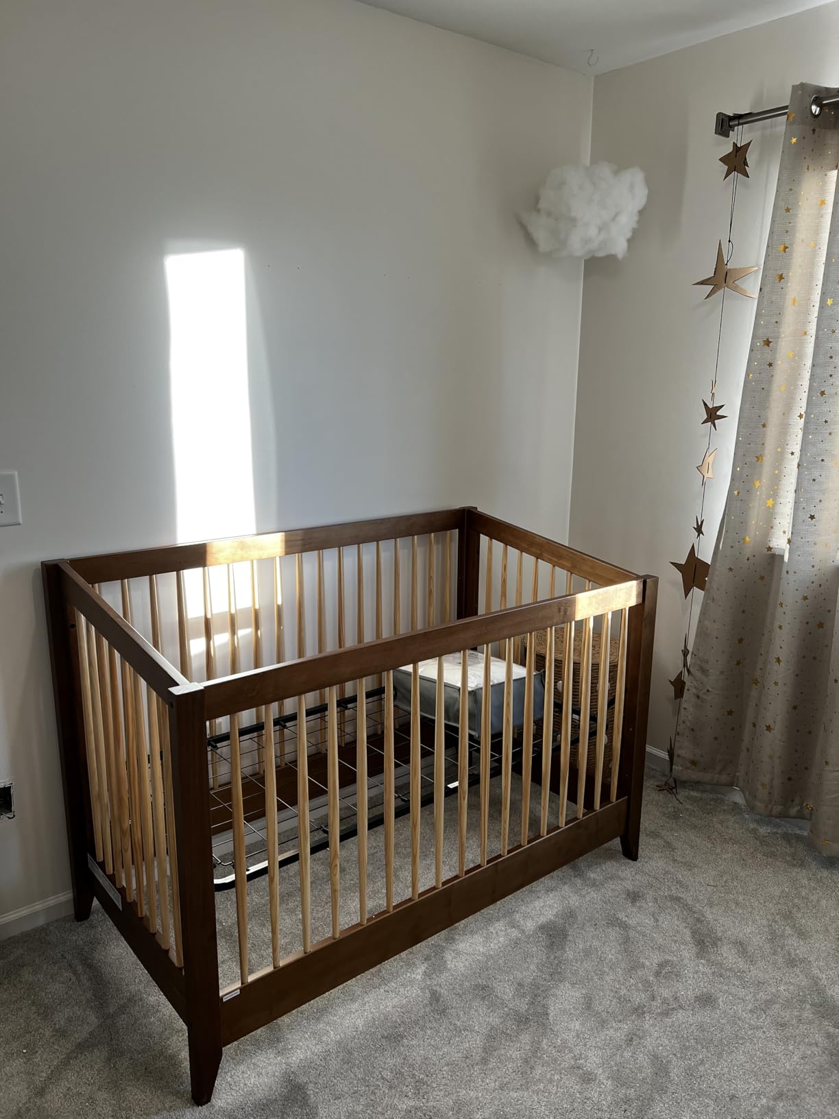 Babyletto Sprout 4-in-1 Wooden Baby Crib Convertible to Toddler Bed, Daybed & Full Size Bed - GREENGUARD Gold Certified - Includes Toddler Conversion Kit - Made of 100% Solid Wood - White customer photo 1